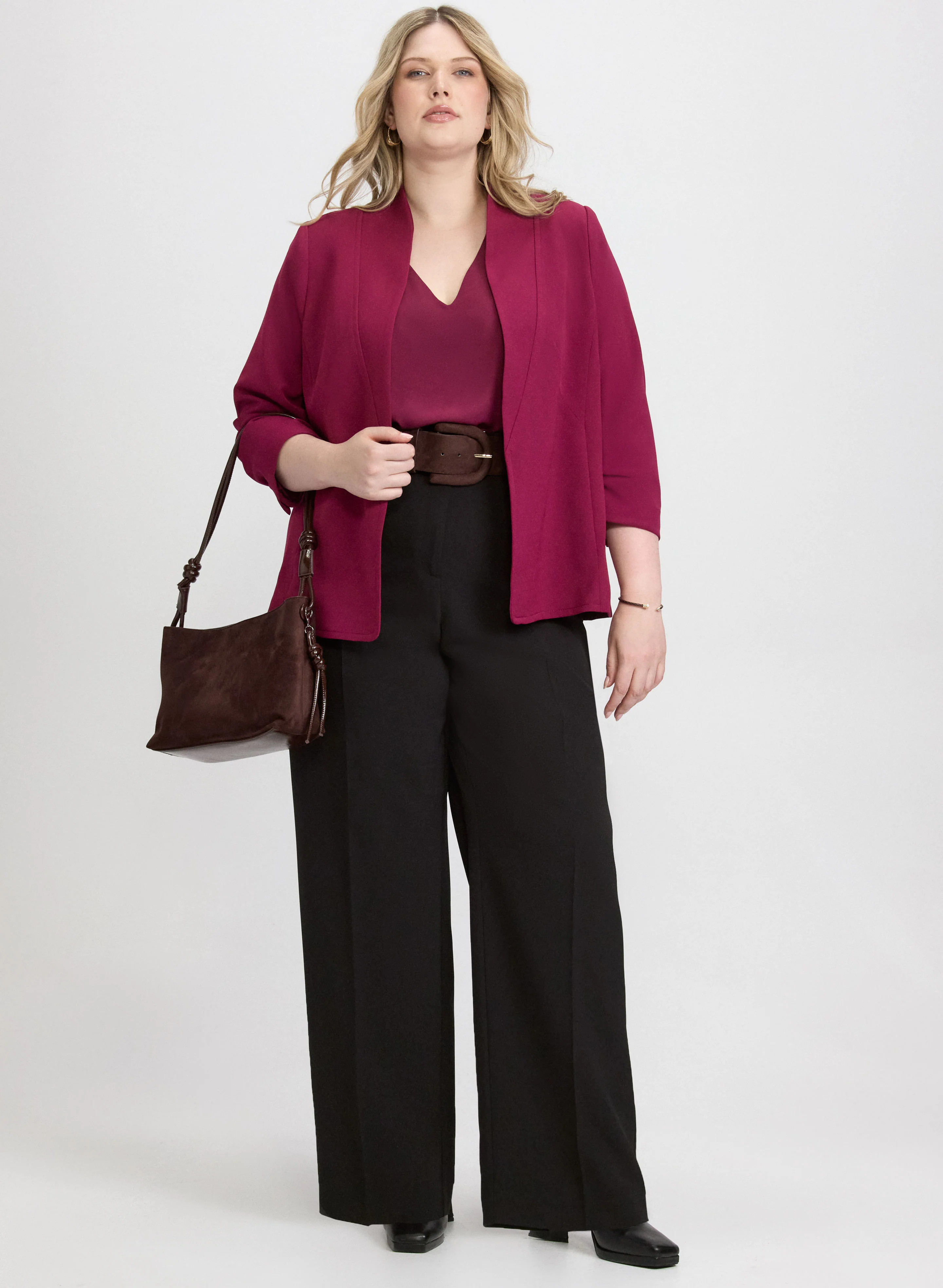 Twill 3/4 Sleeve Blazer - Image 9
