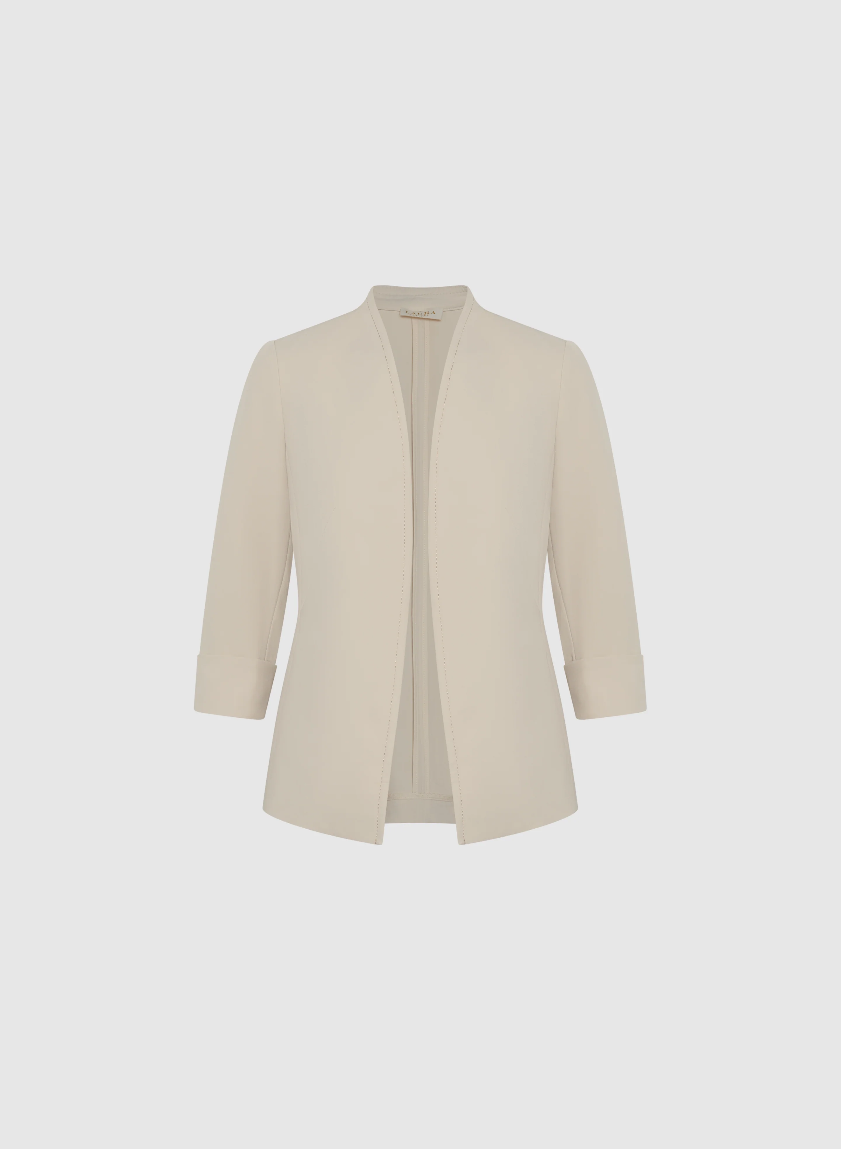 Open Twill Collarless Jacket - Image 6
