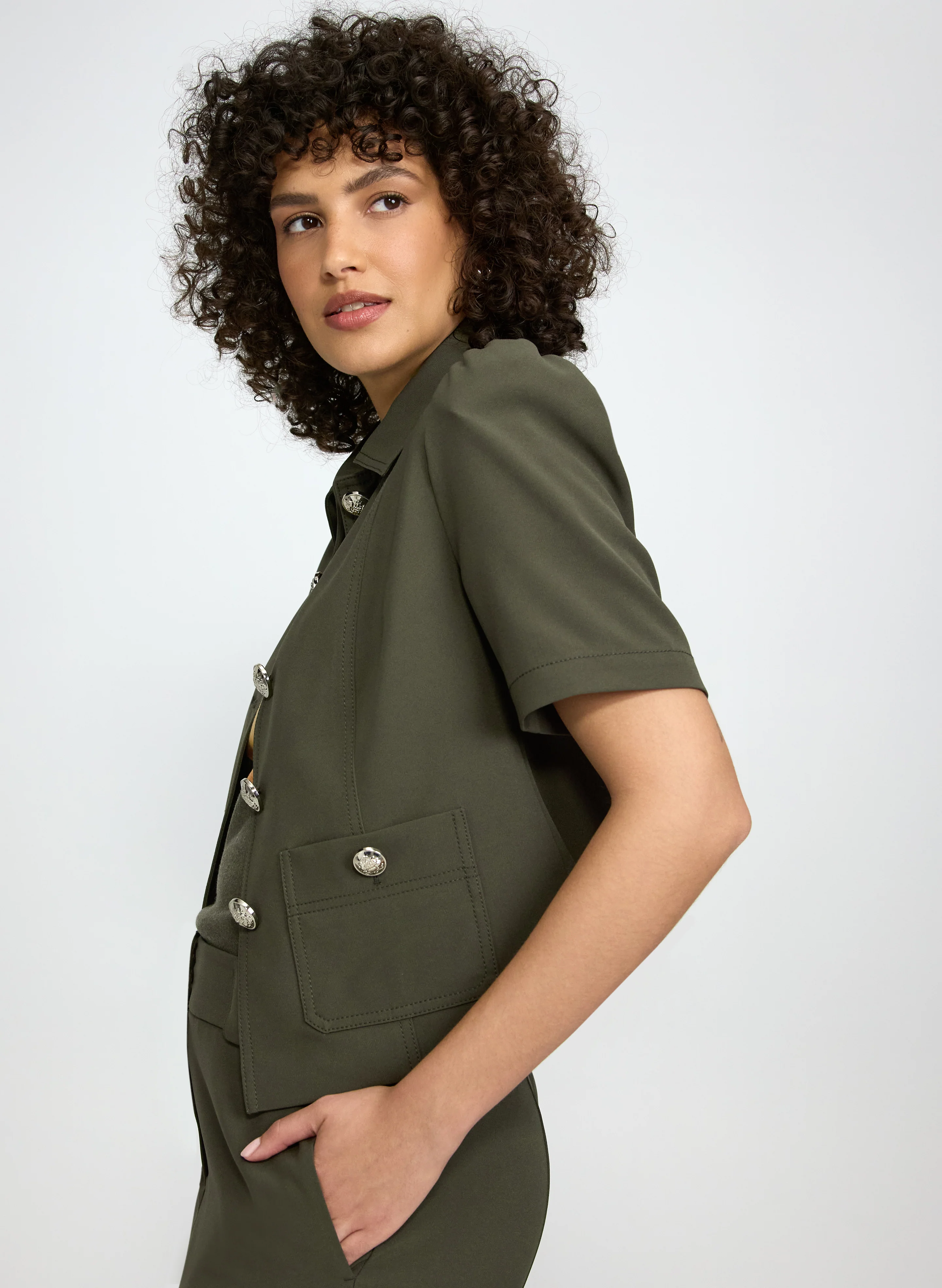 Twill Short Sleeve Jacket - Image 2