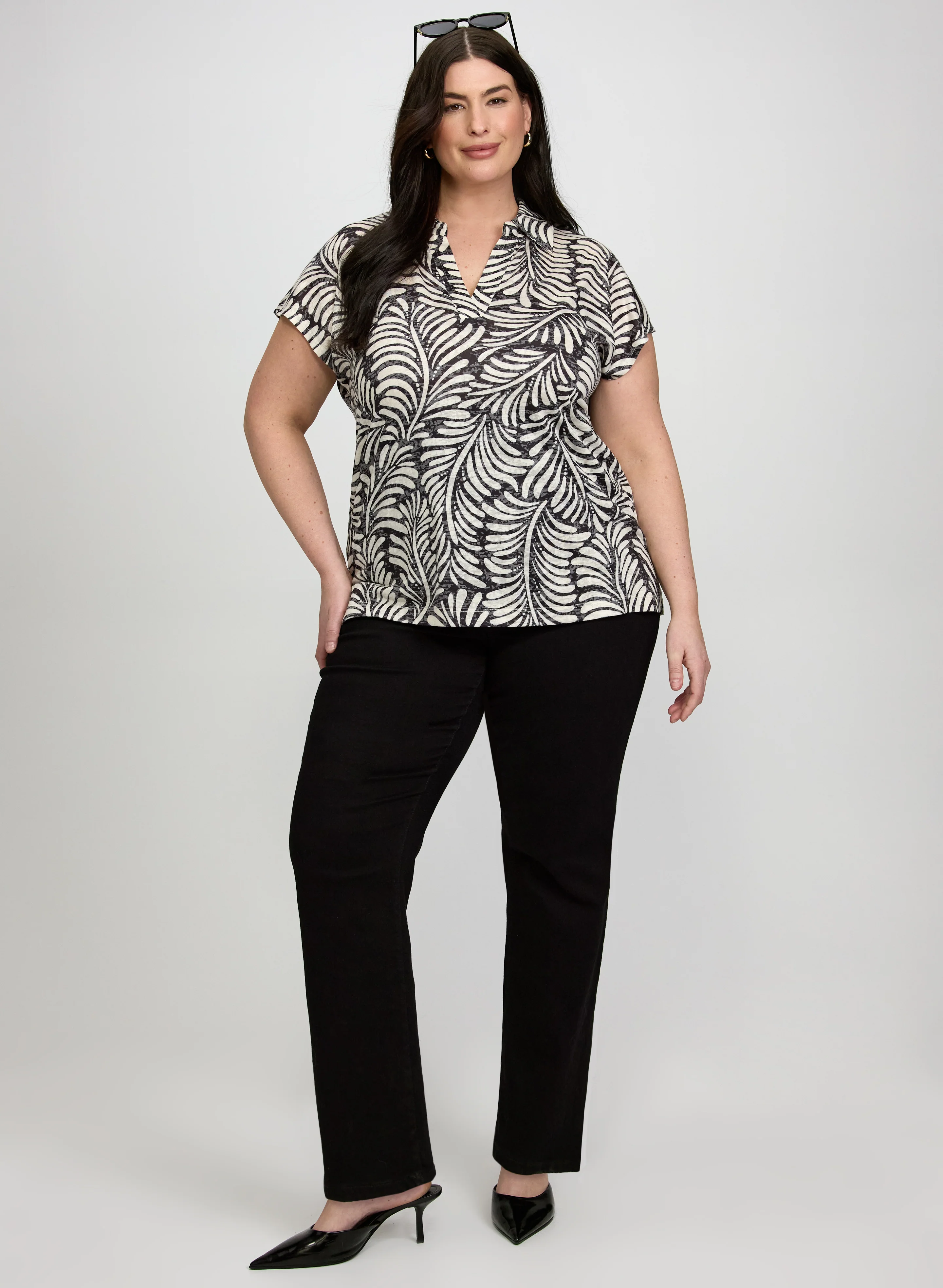 Leaf Print T-Shirt - Image 3