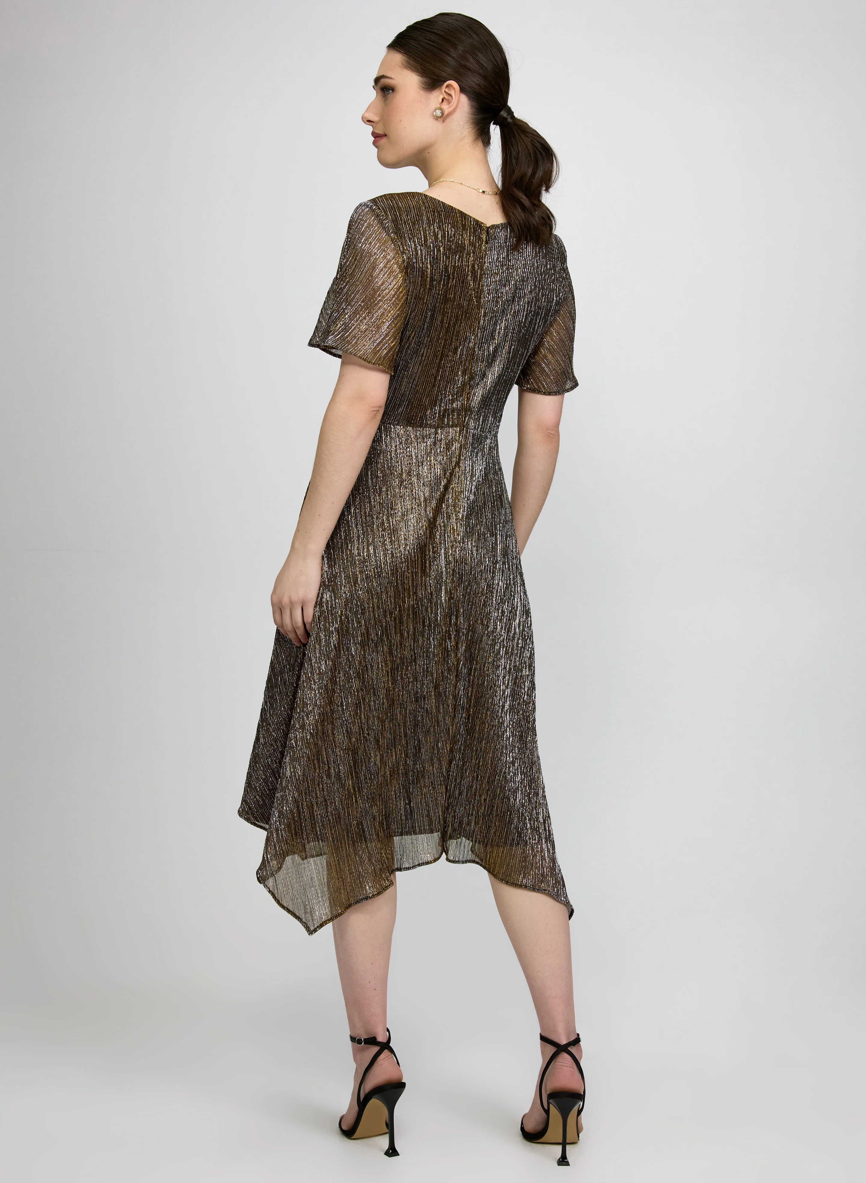 Two-Tone Metallic Dress - Image 4