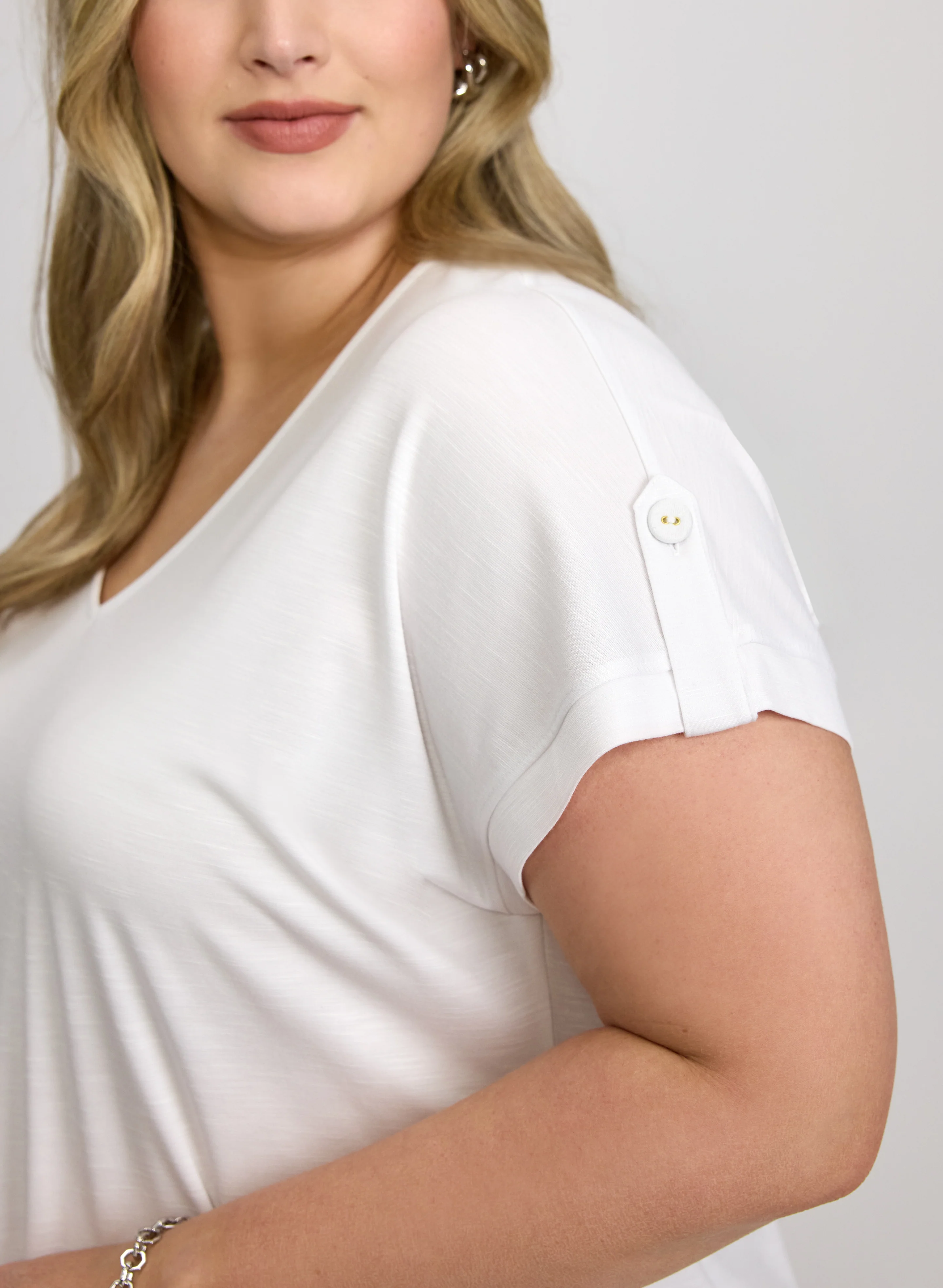 V-Neck Slub T-Shirt - Image 2