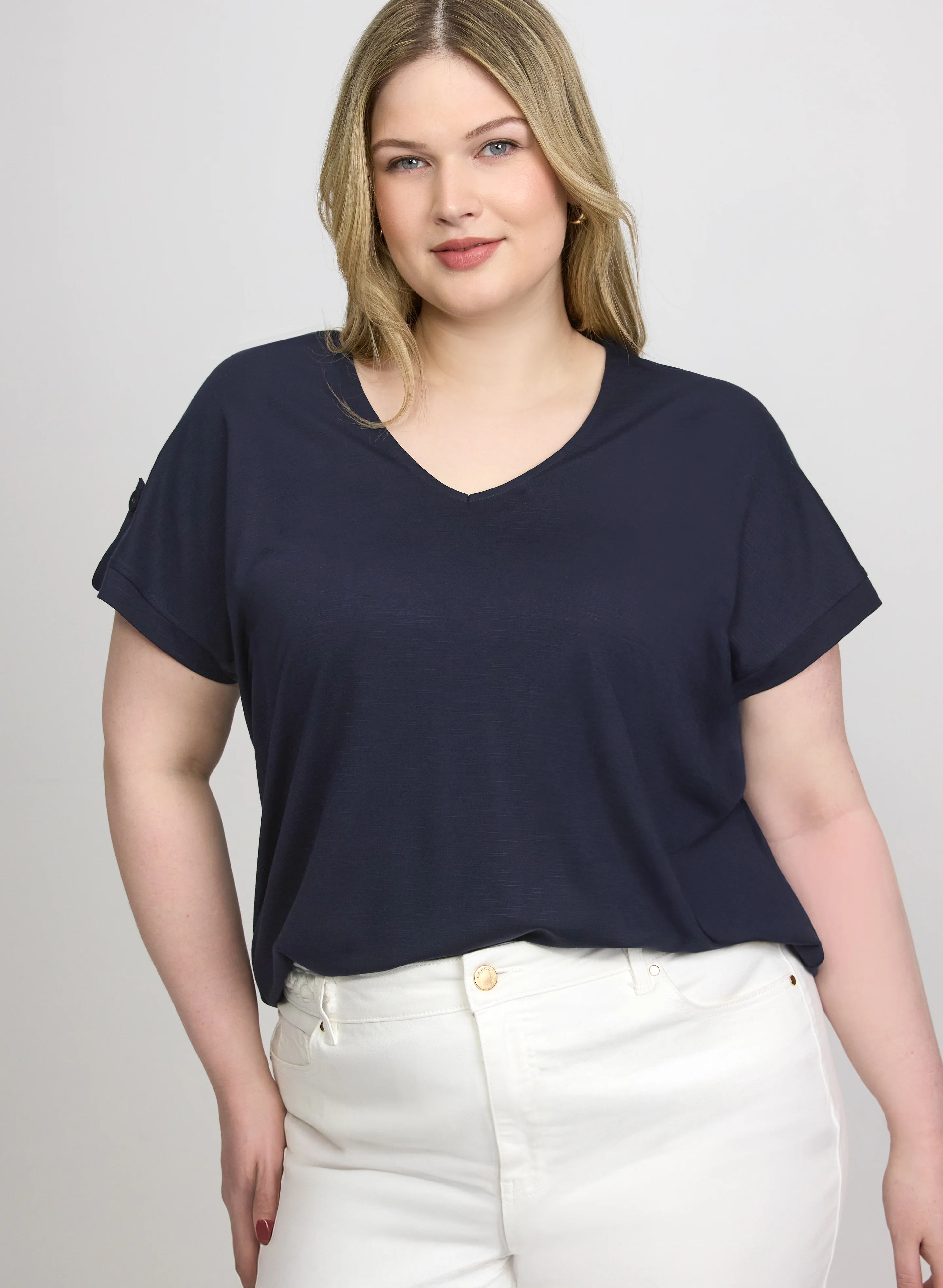 V-Neck Slub T-Shirt
