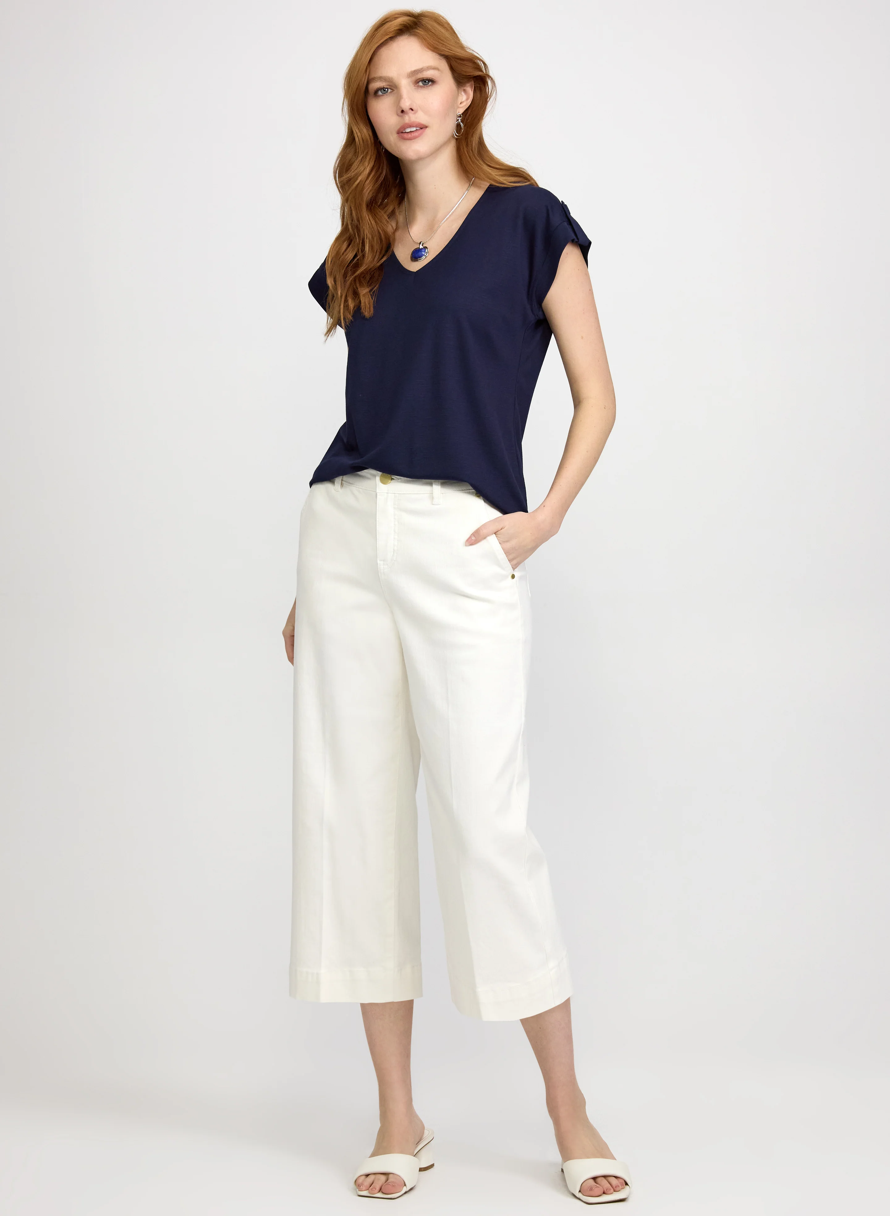 V-Neck Slub T-Shirt - Image 3