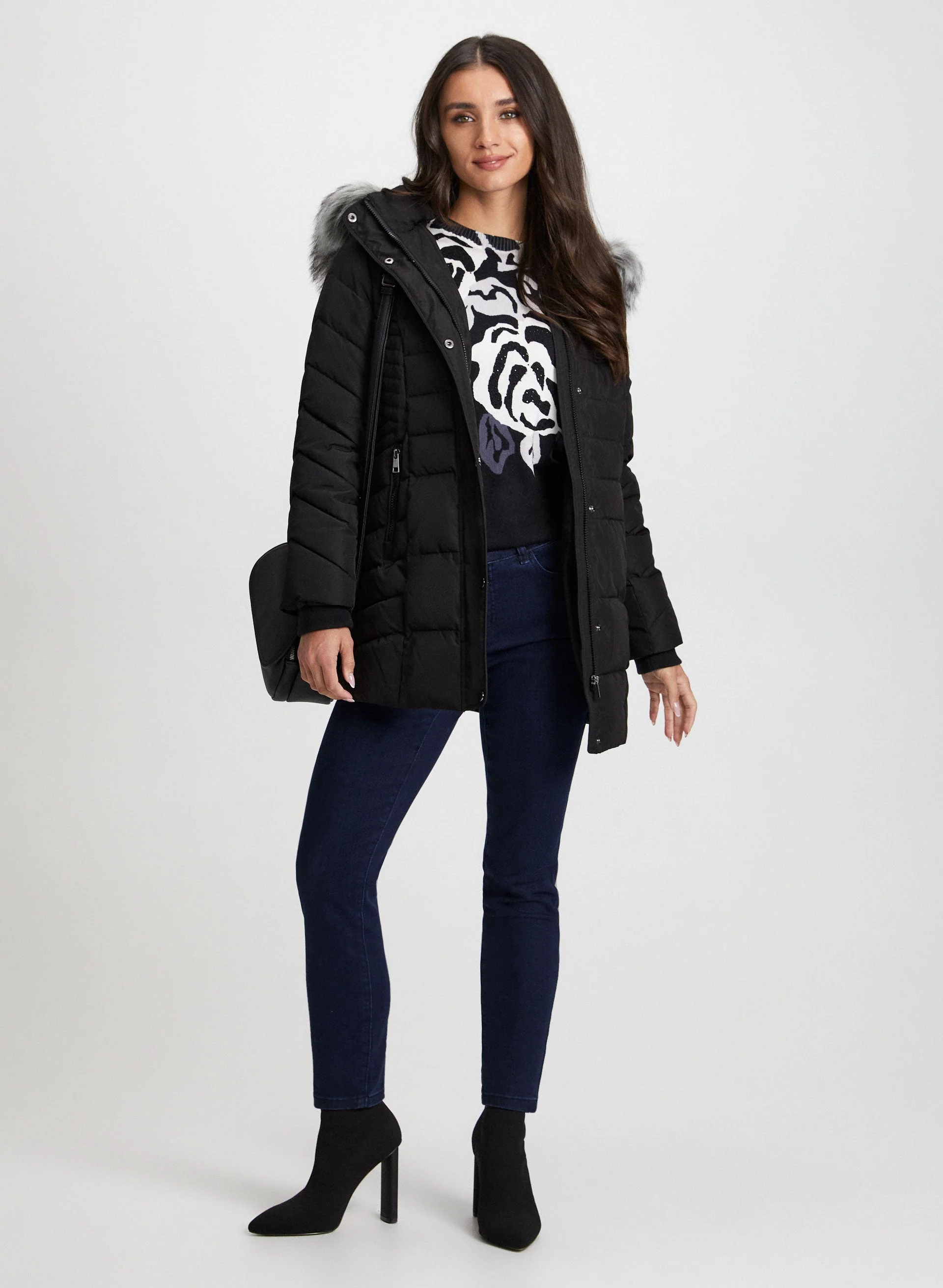 Vegan Down Quilted Coat - Image 3