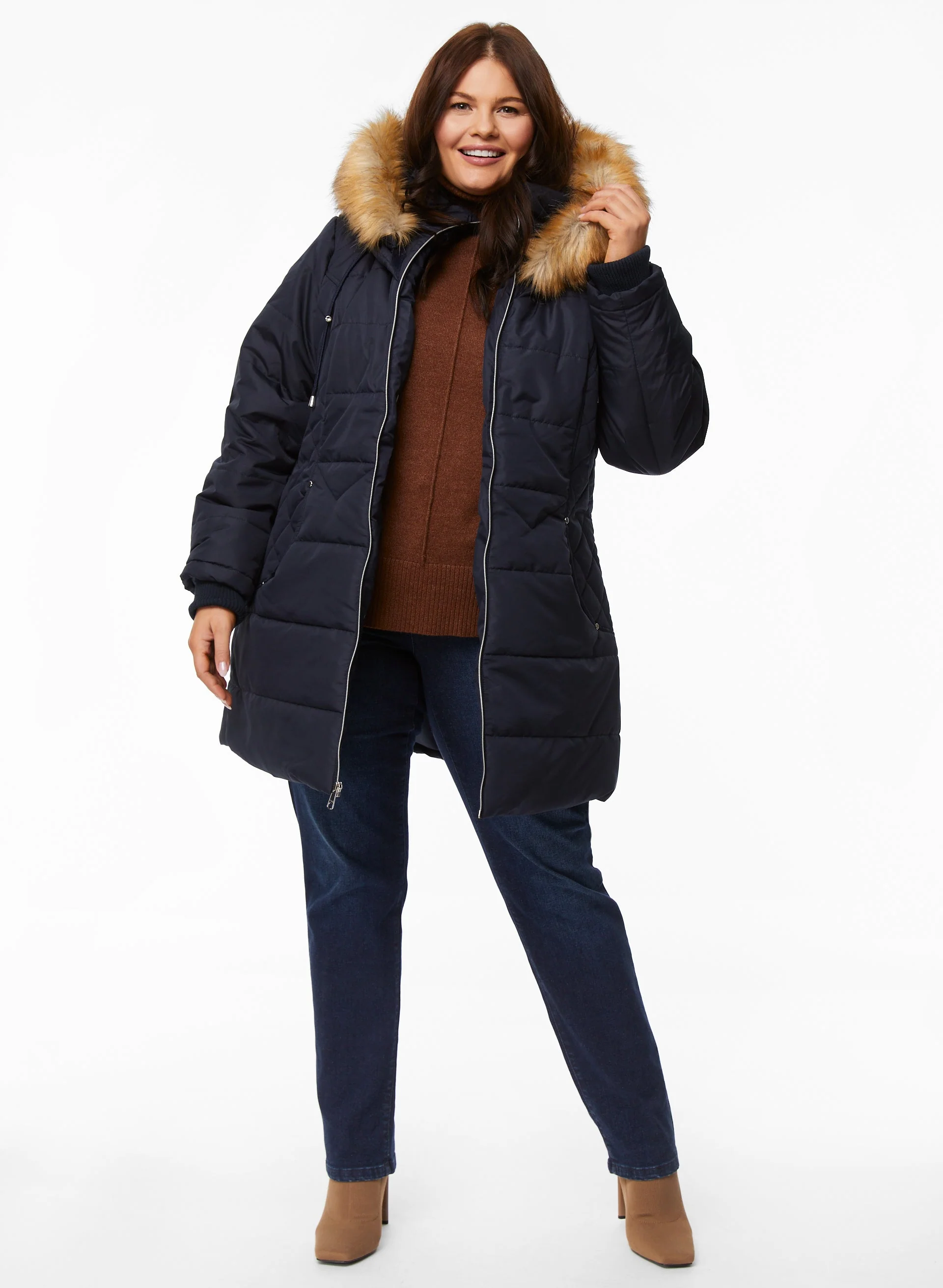 Vegan Down Quilted Coat - Image 3