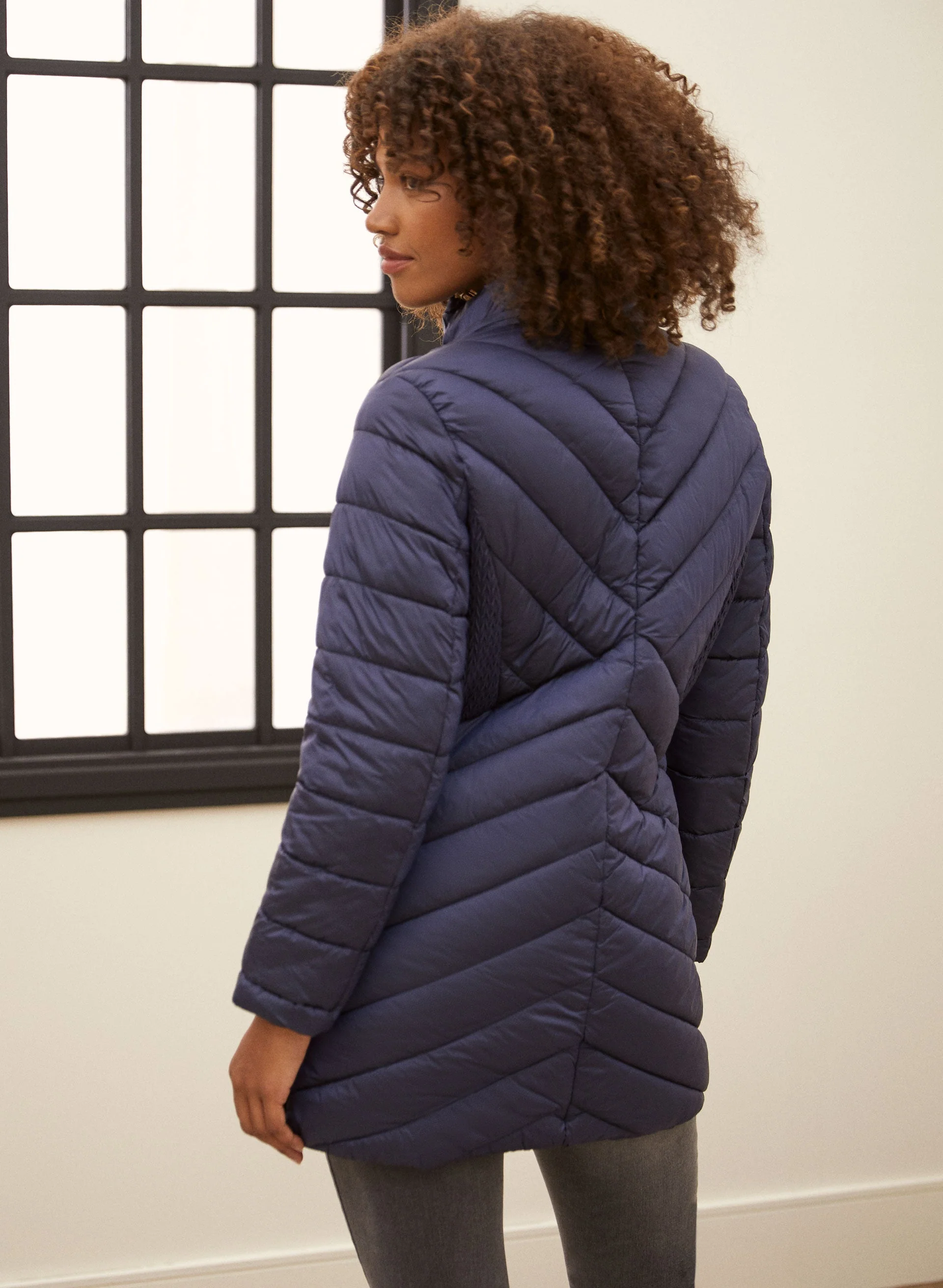 Vegan Down Quilted Coat - Image 2