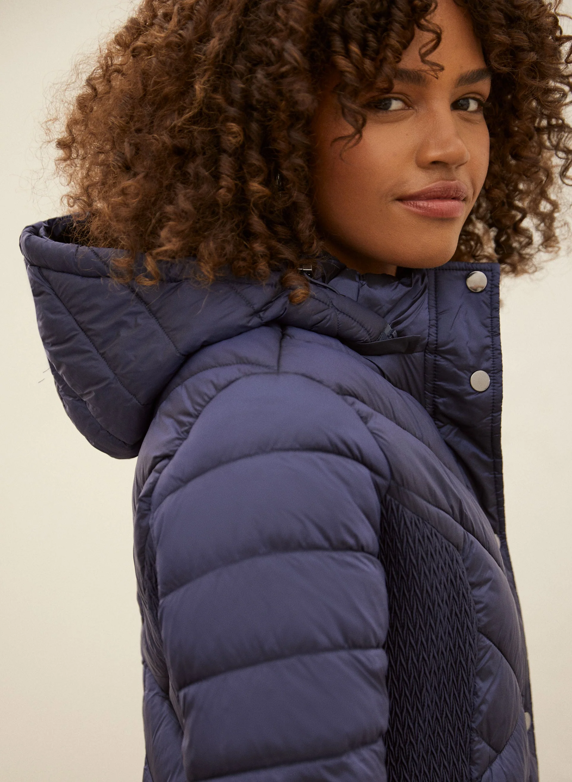 Vegan Down Quilted Coat - Image 4