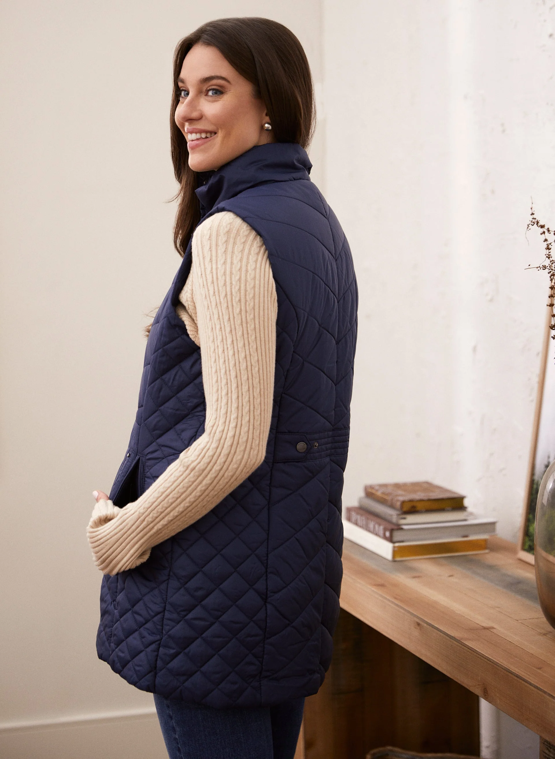 Vegan Down Quilted Vest - Image 2