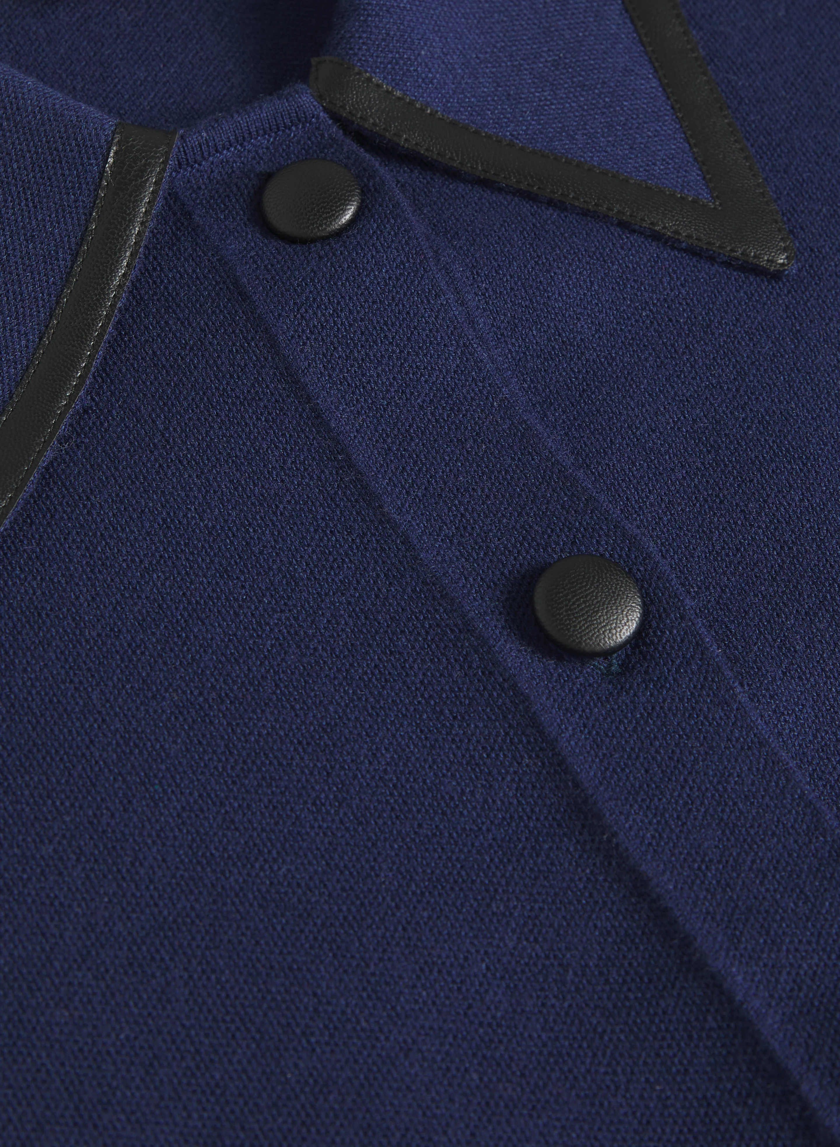Vegan Leather Detail Cardigan - Image 7