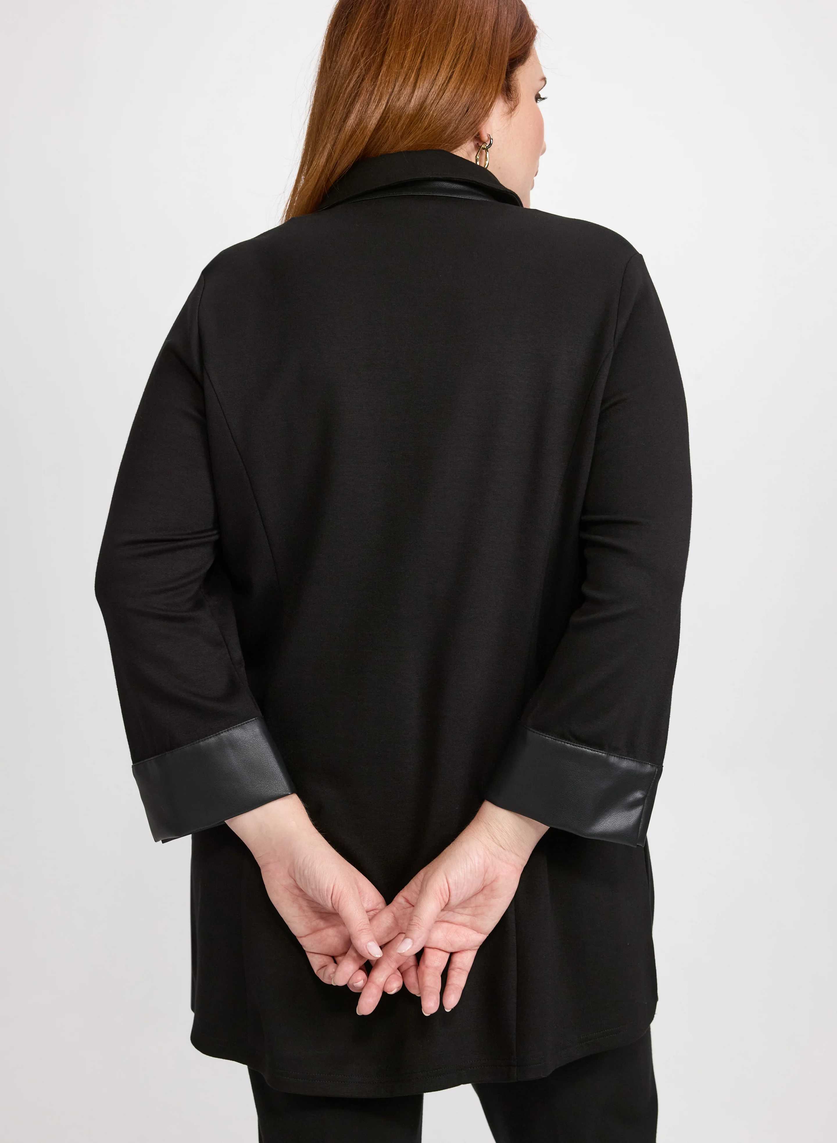 Vegan Leather Trim Top - Image 4