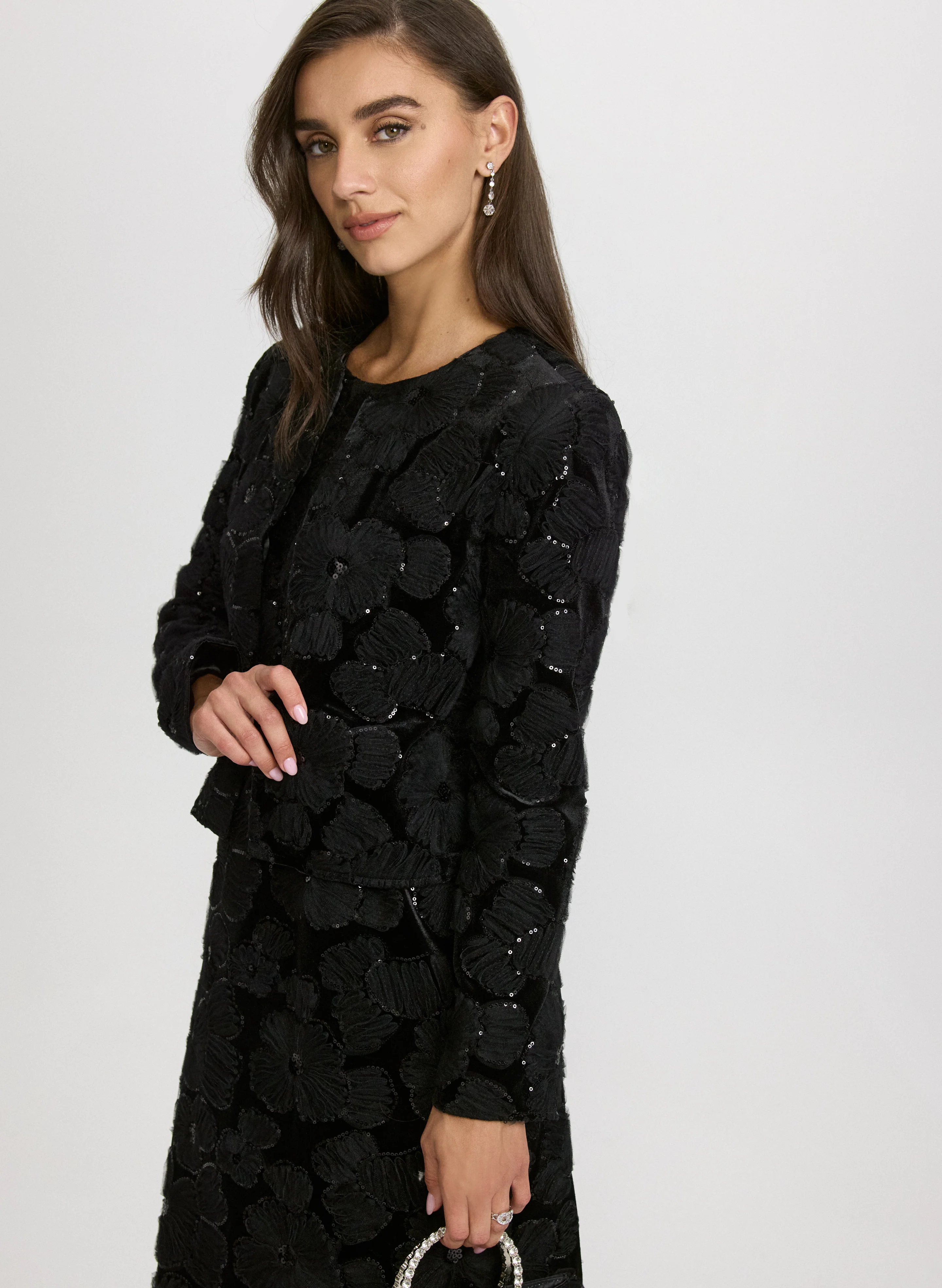 Velour Embroidered Bolero - Image 5