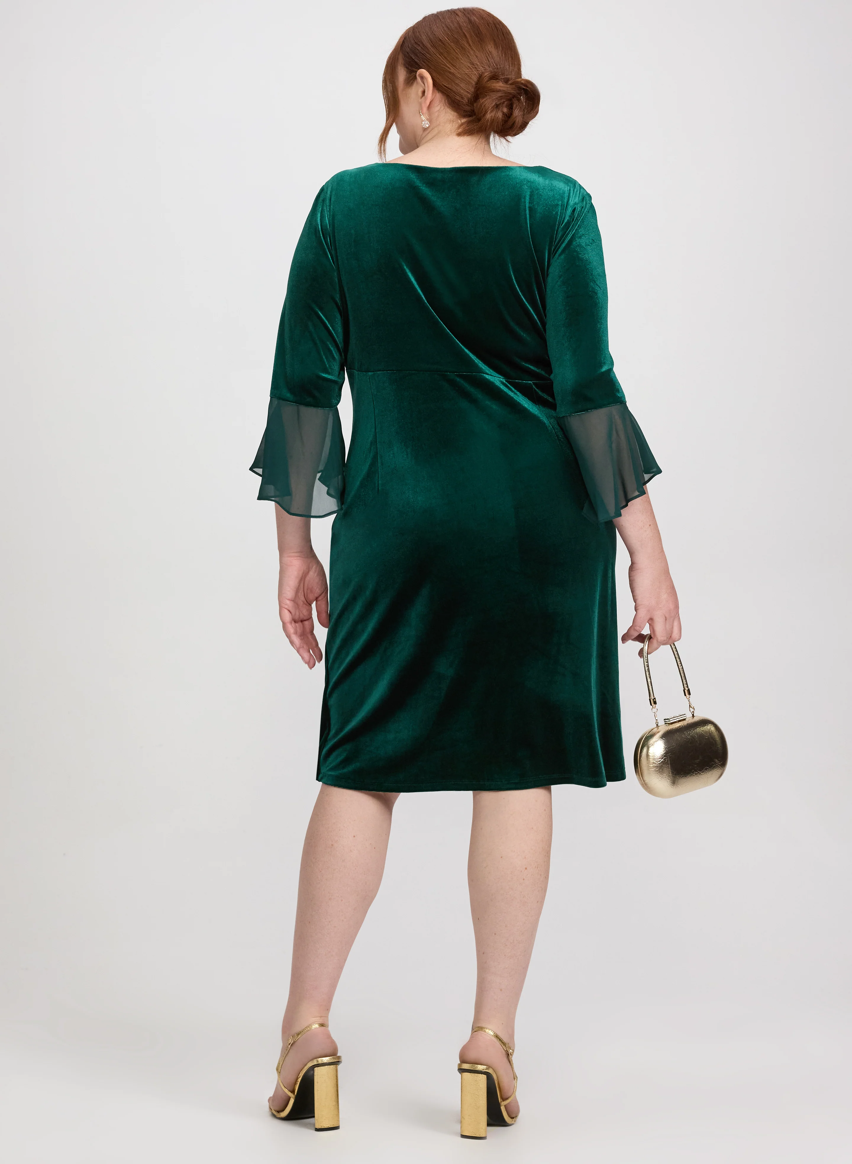 Velvet Overlay Dress - Image 3