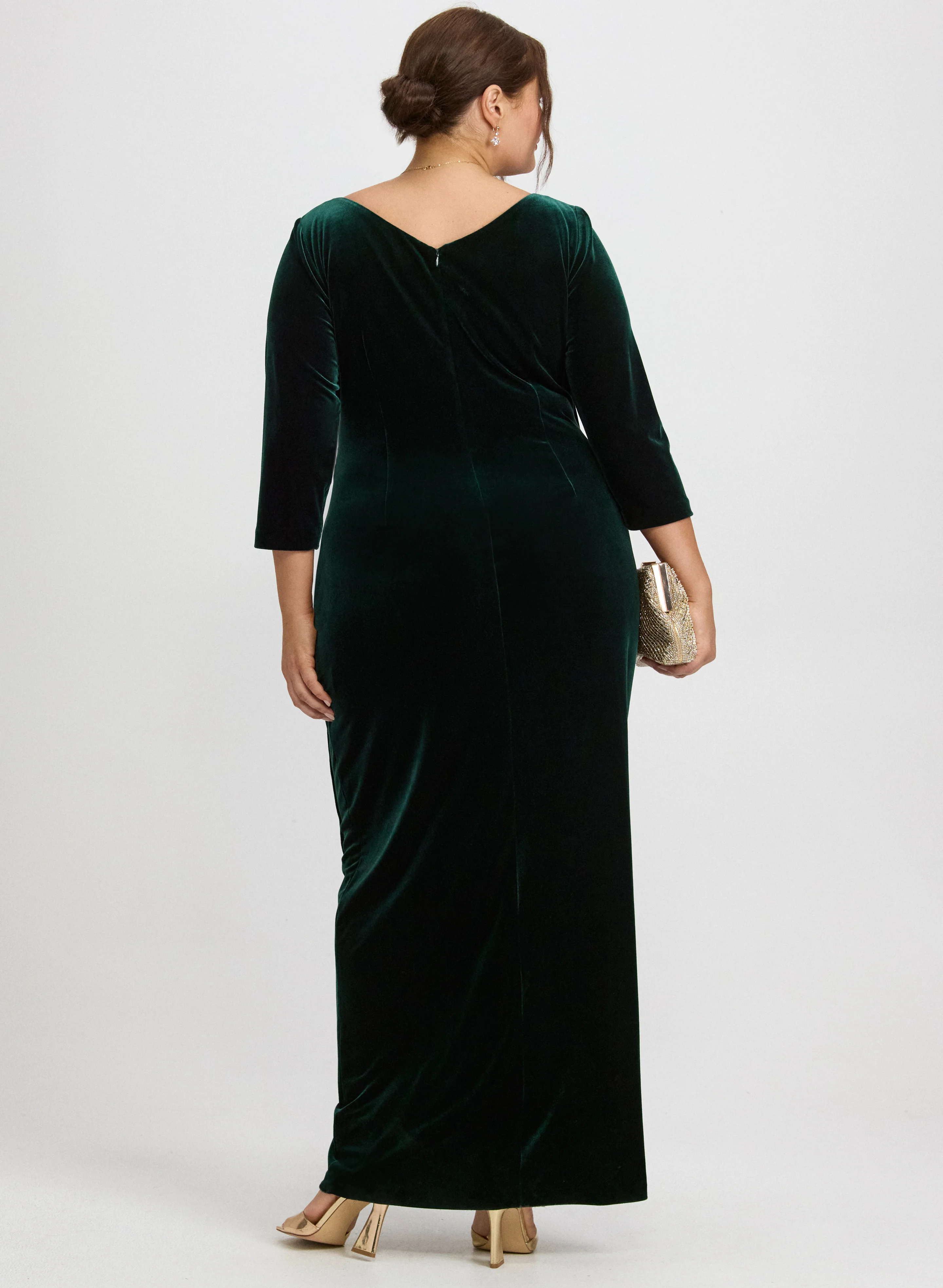 Alex Evenings - Velvet Overlay Dress - Image 5