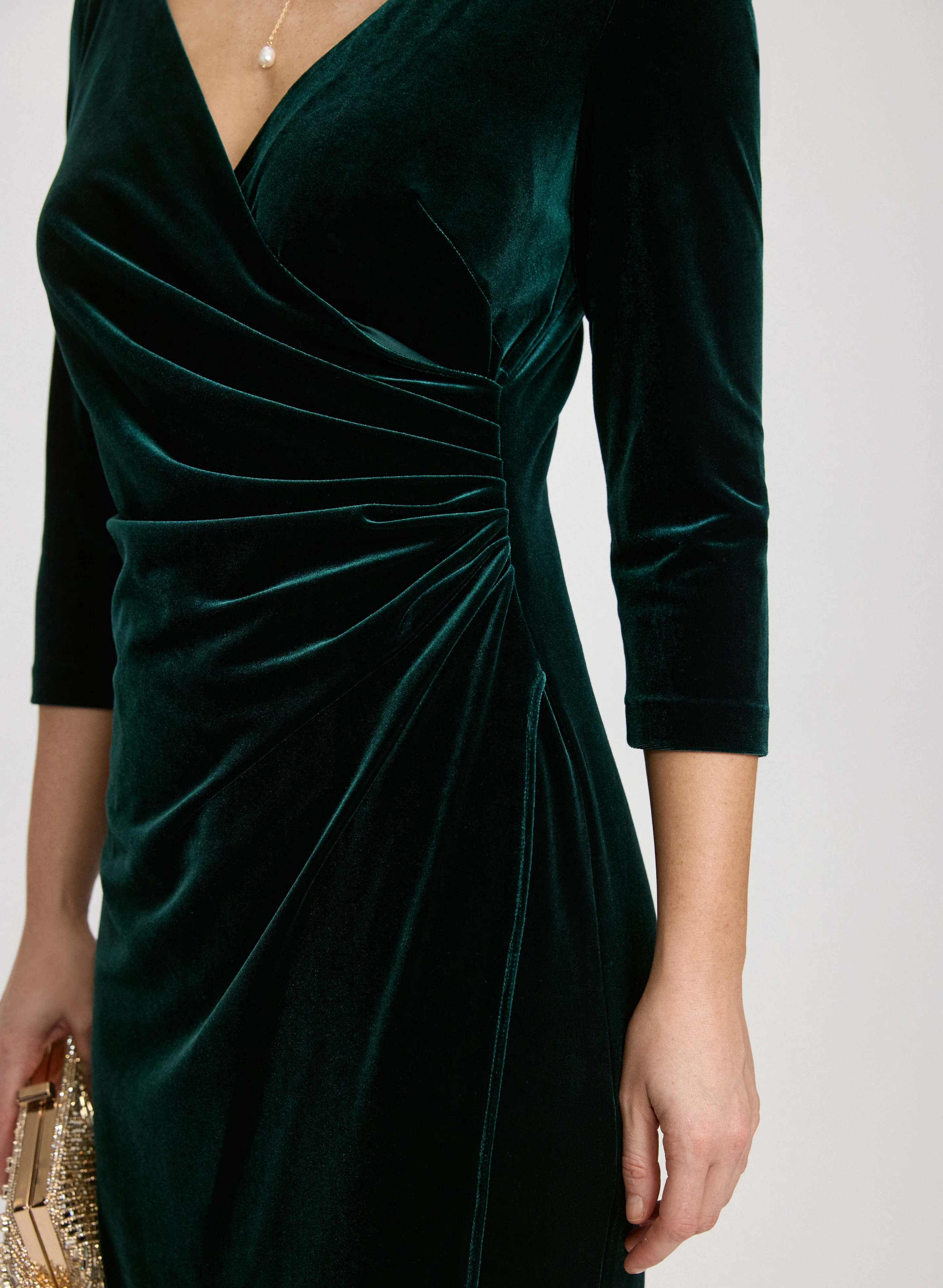 Velvet Overlay Dress - Image 5