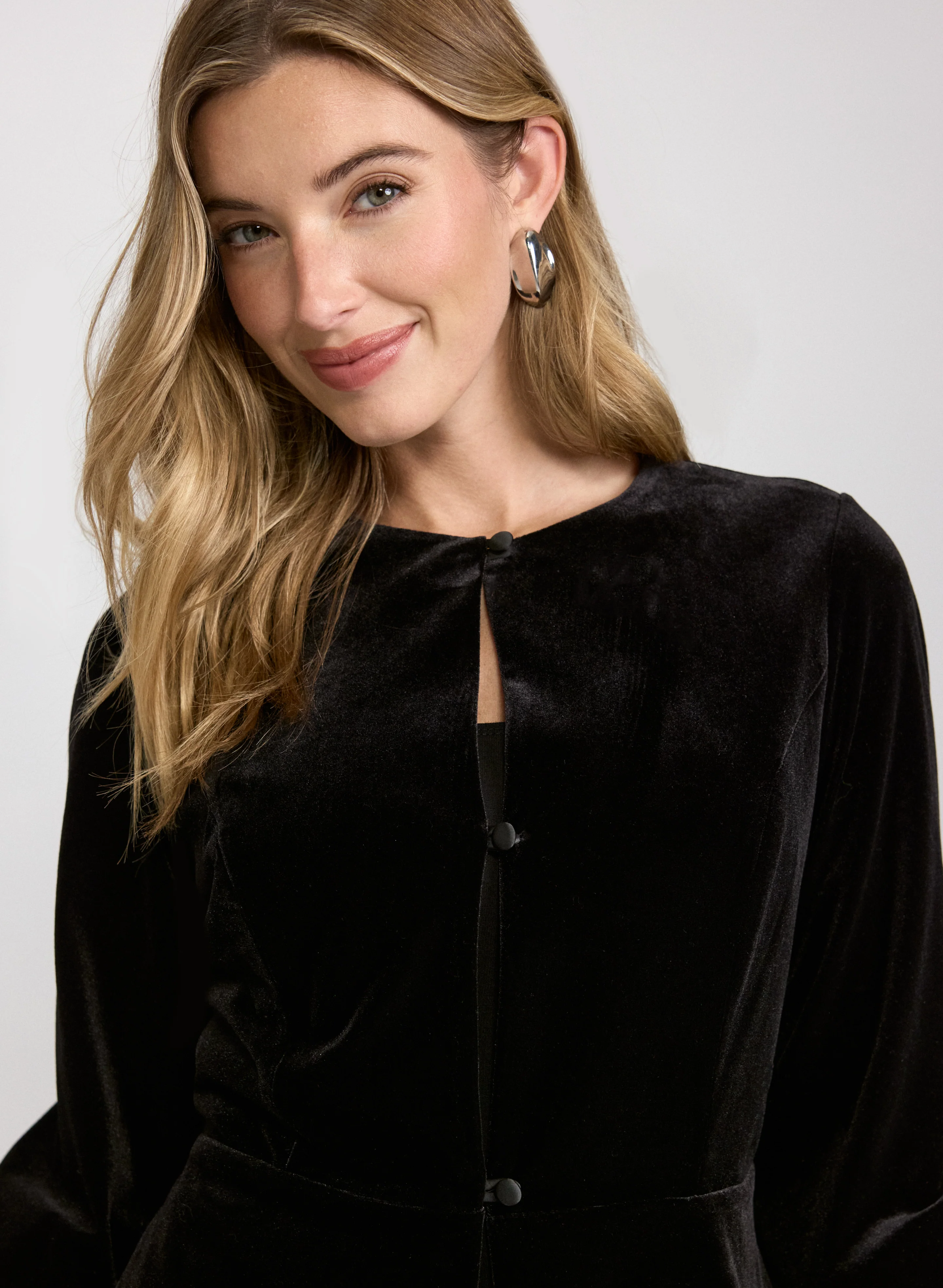 Velvet Peplum Jacket - Image 2