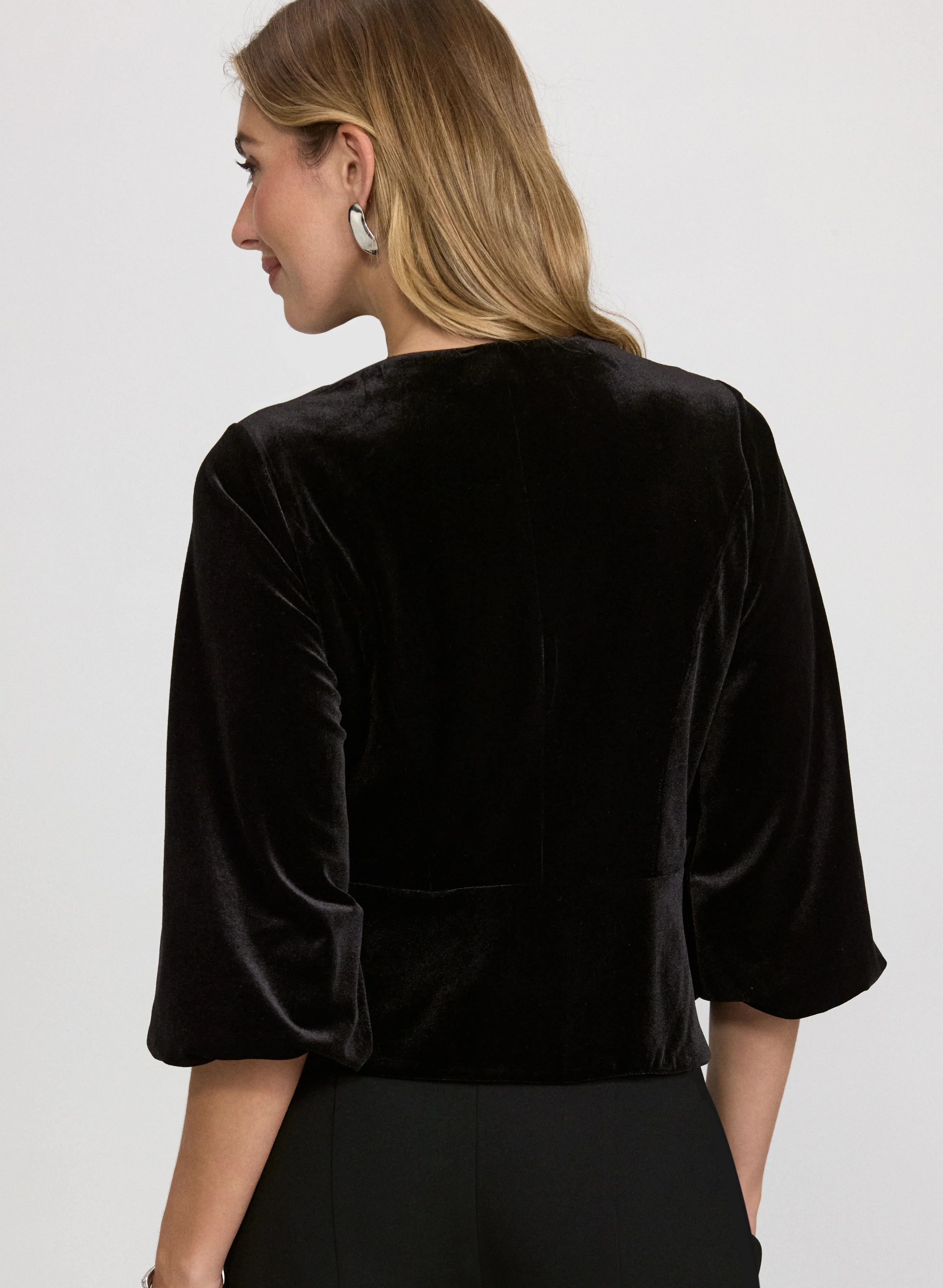 Velvet Peplum Jacket - Image 4