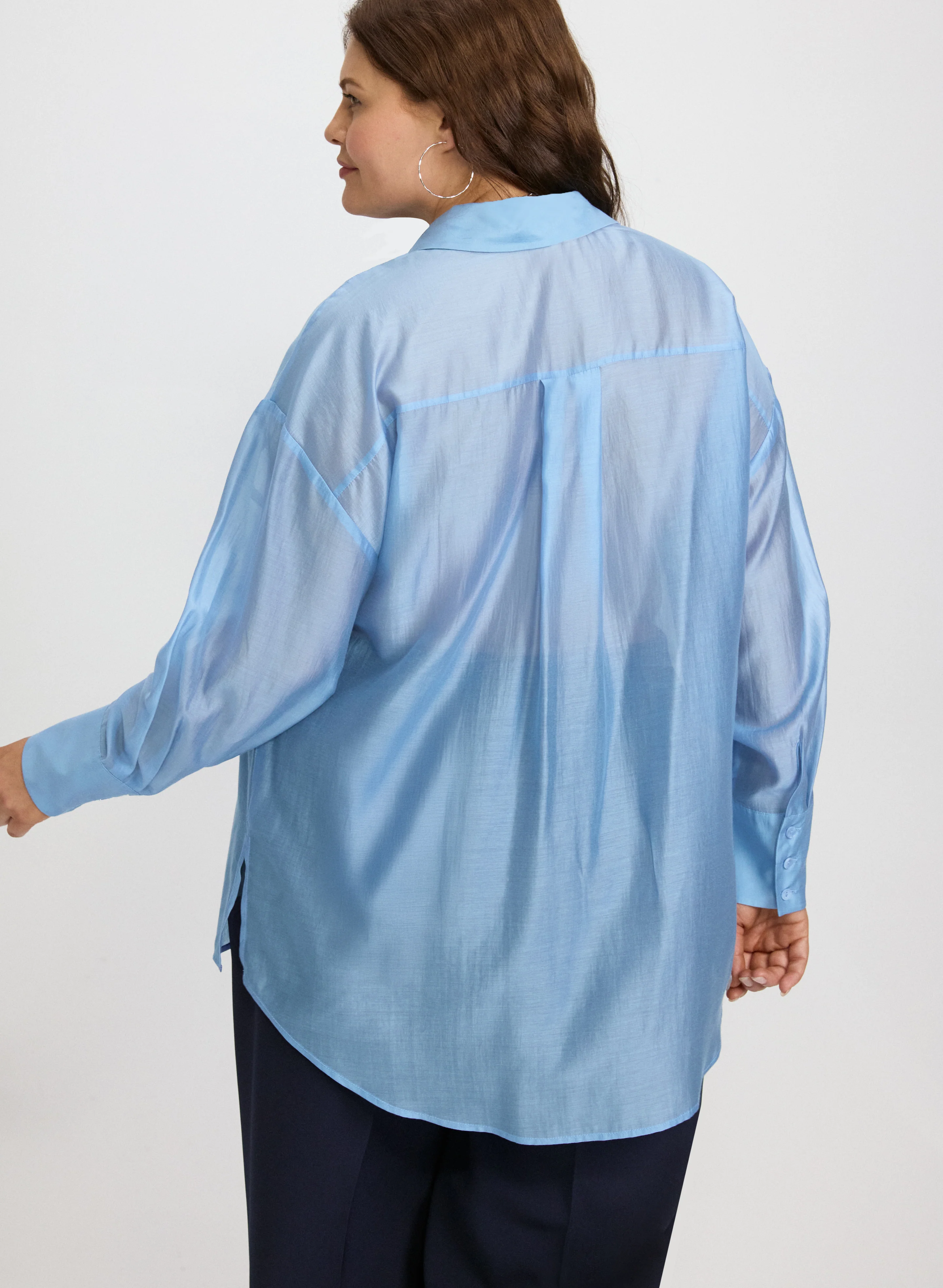 Voile Button-Down Blouse - Image 4