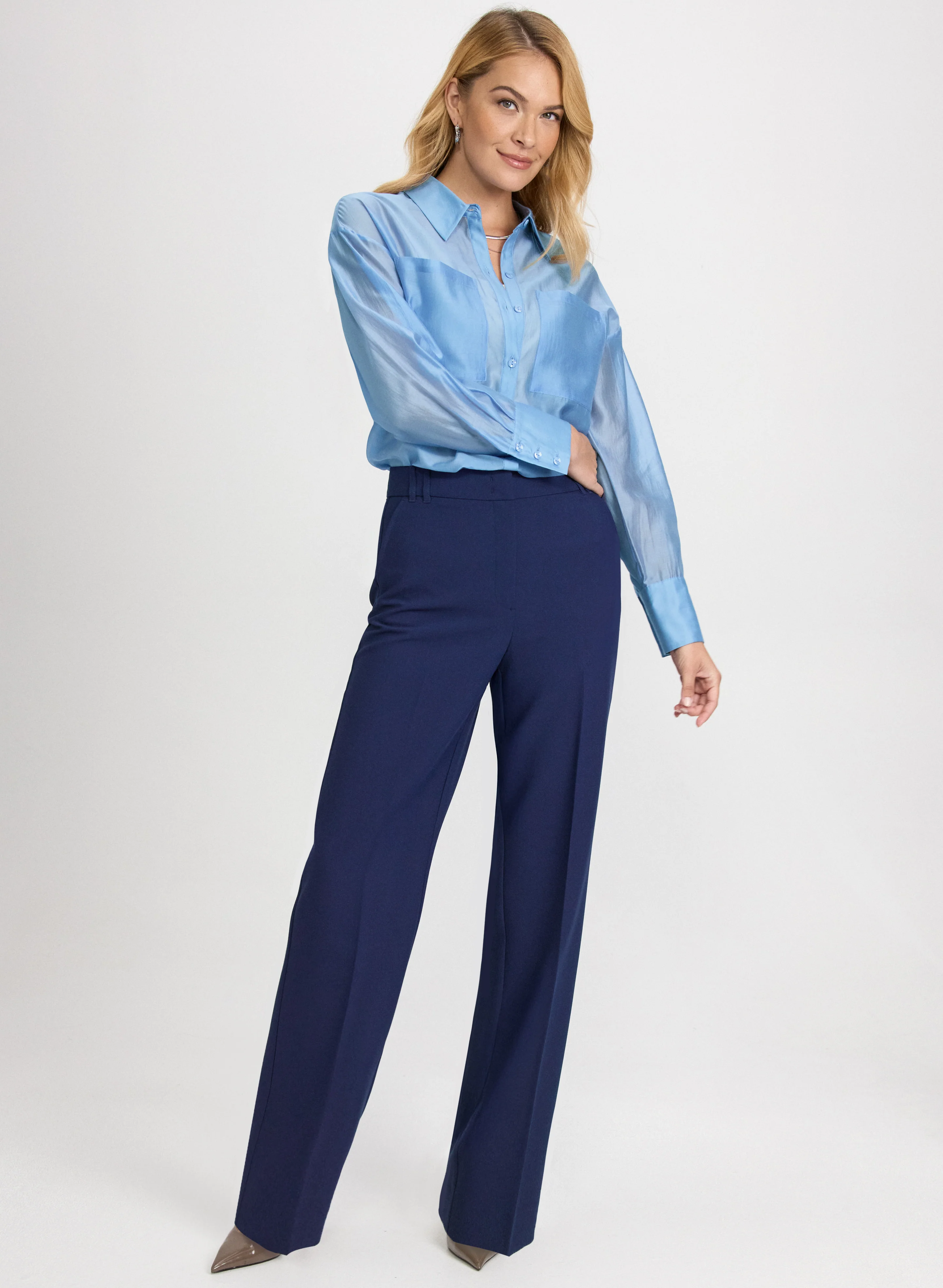 Voile Button-Down Blouse - Image 3