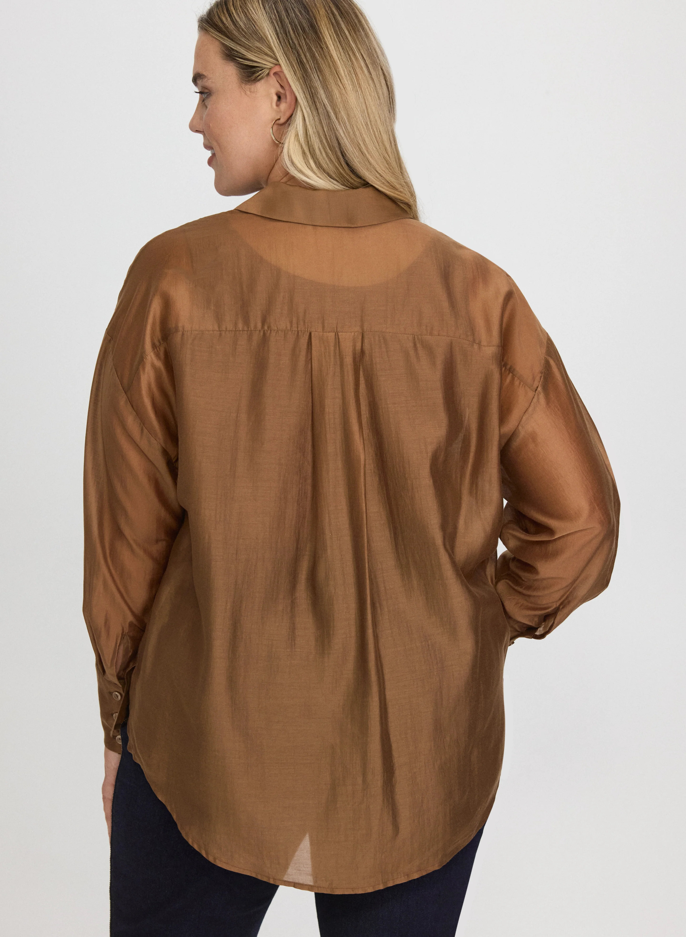 Voile Button-Down Blouse - Image 4