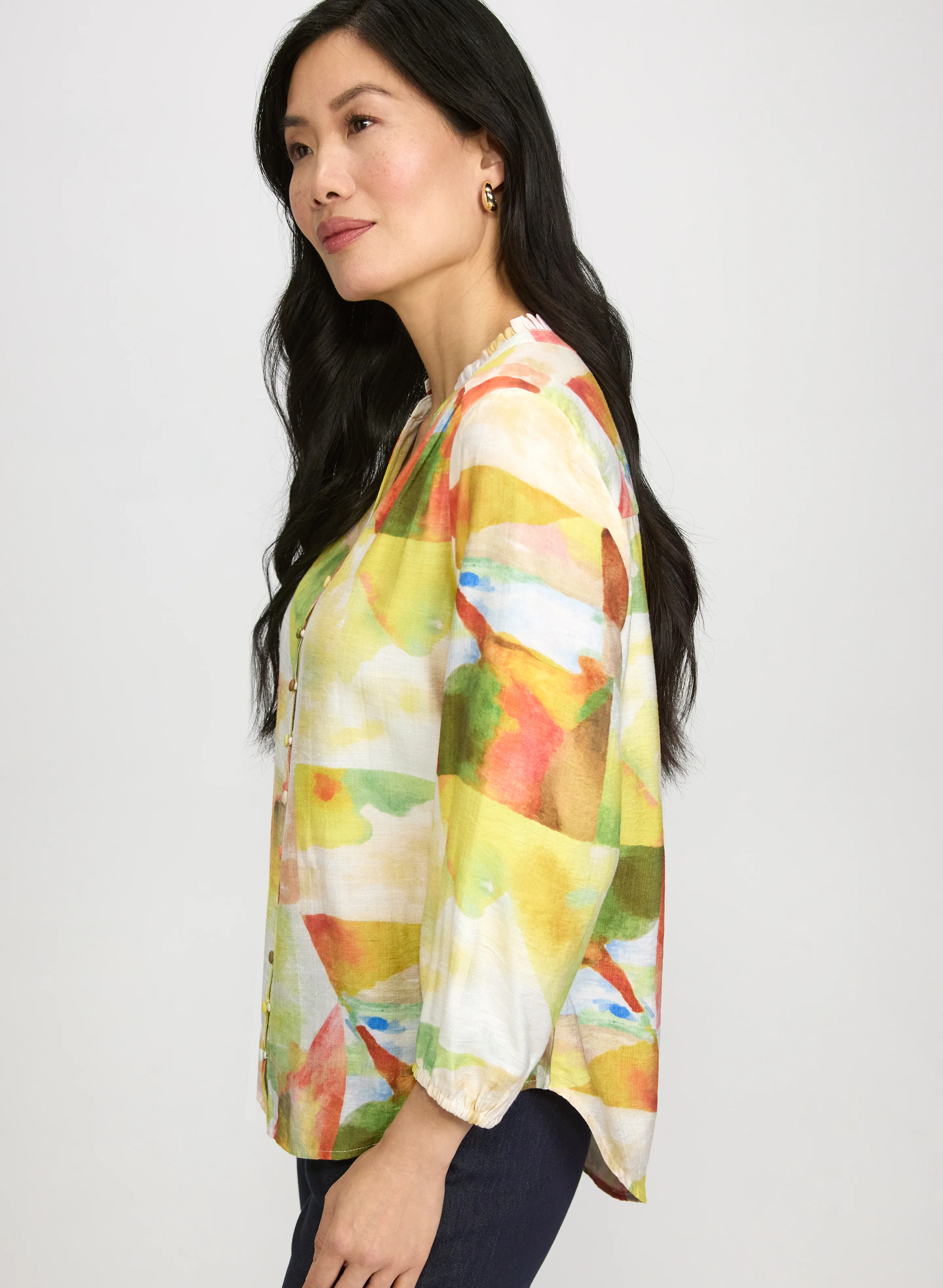 Water Colour Print Blouse - Image 4