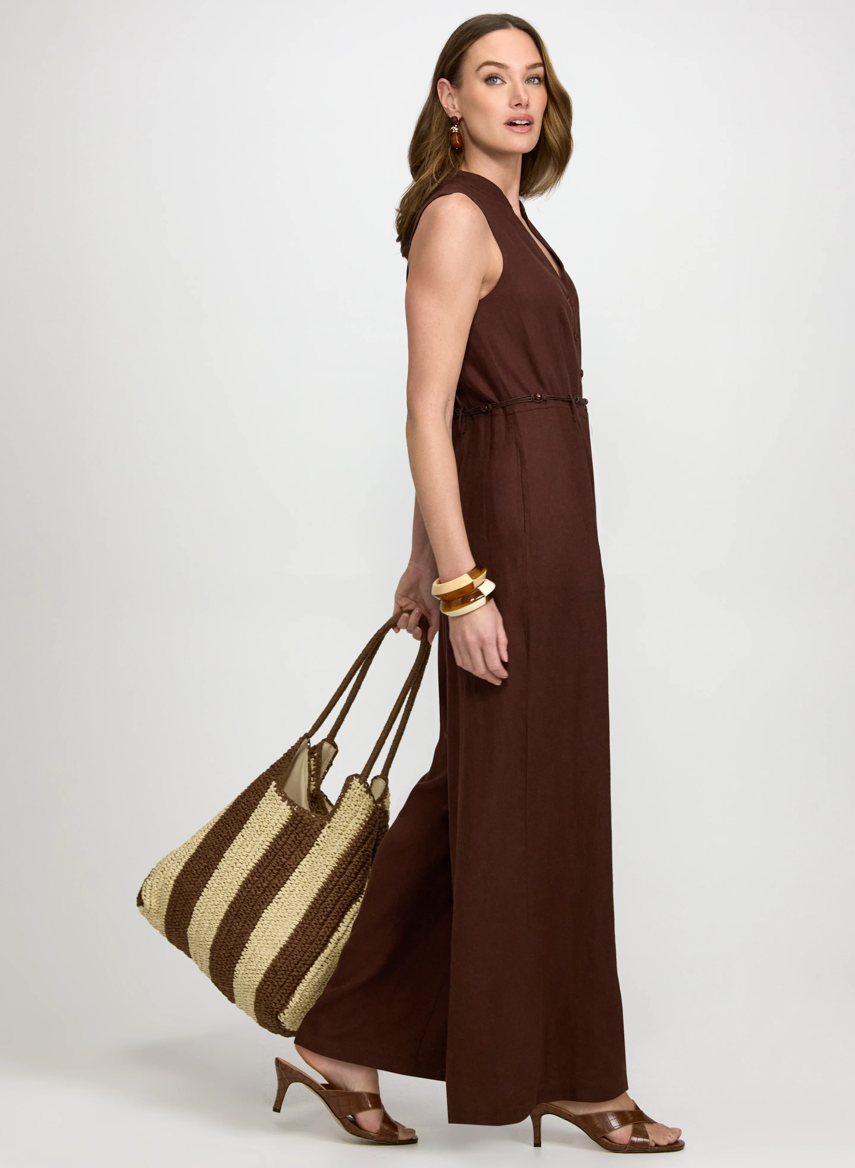 Wide-Leg Belted Jumpsuit - Image 3