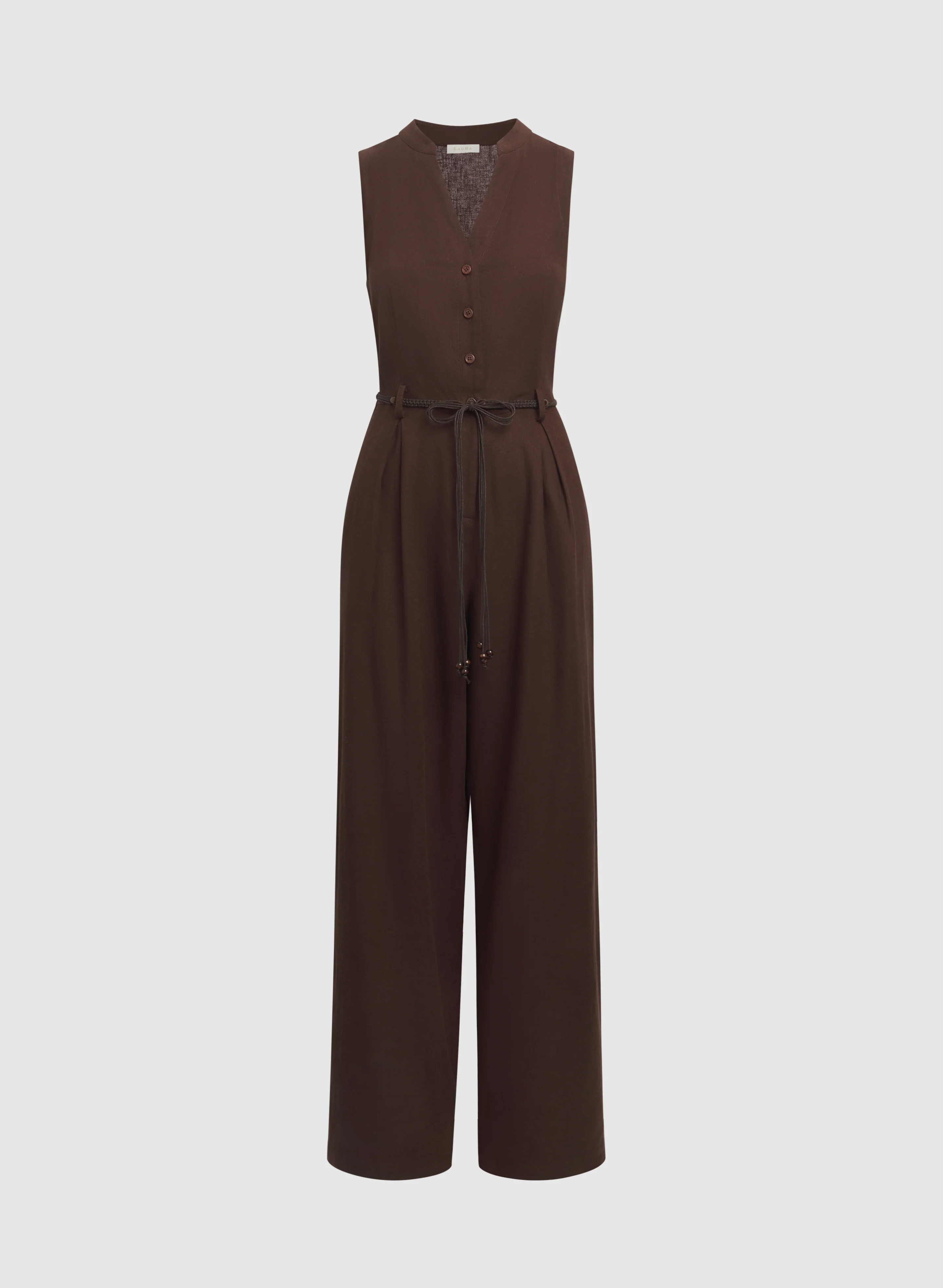 Wide-Leg Belted Jumpsuit - Image 7