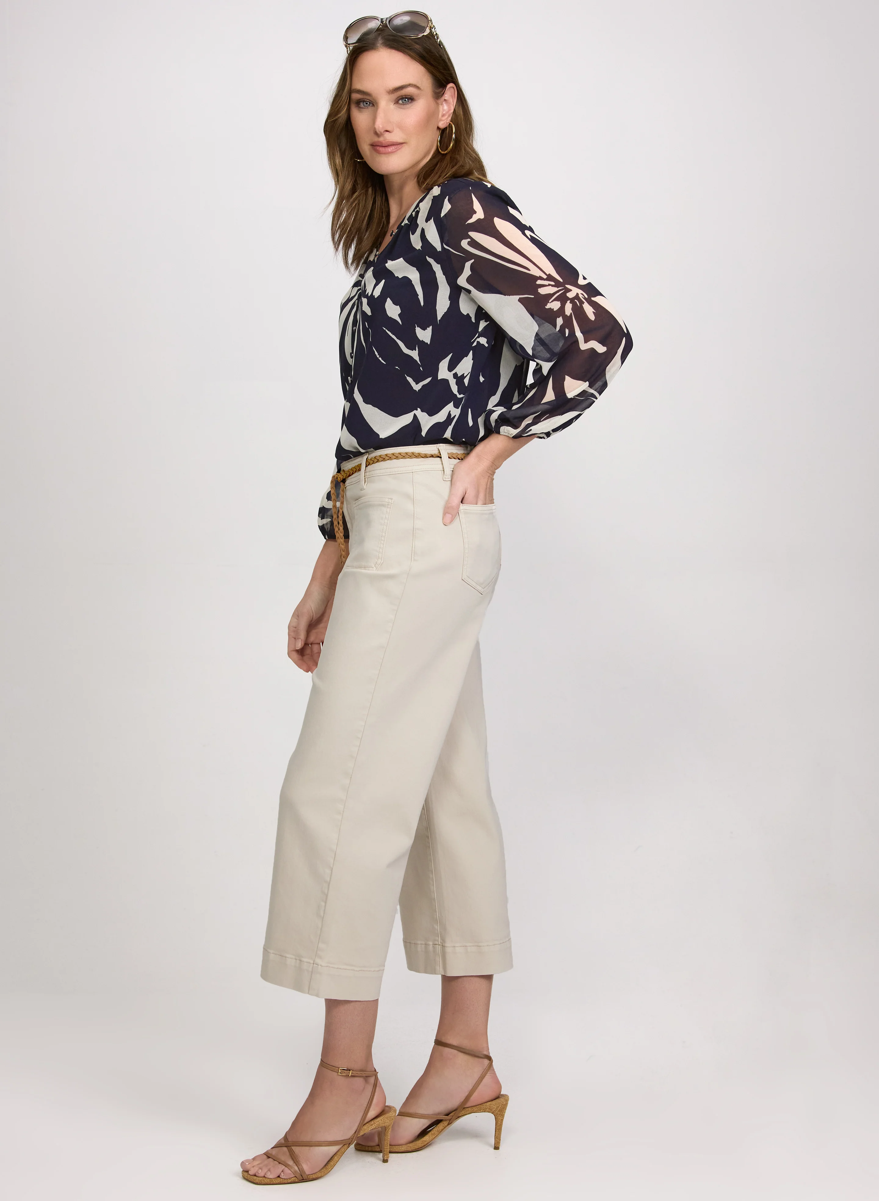 Wide-Leg Denim Capris - Image 6