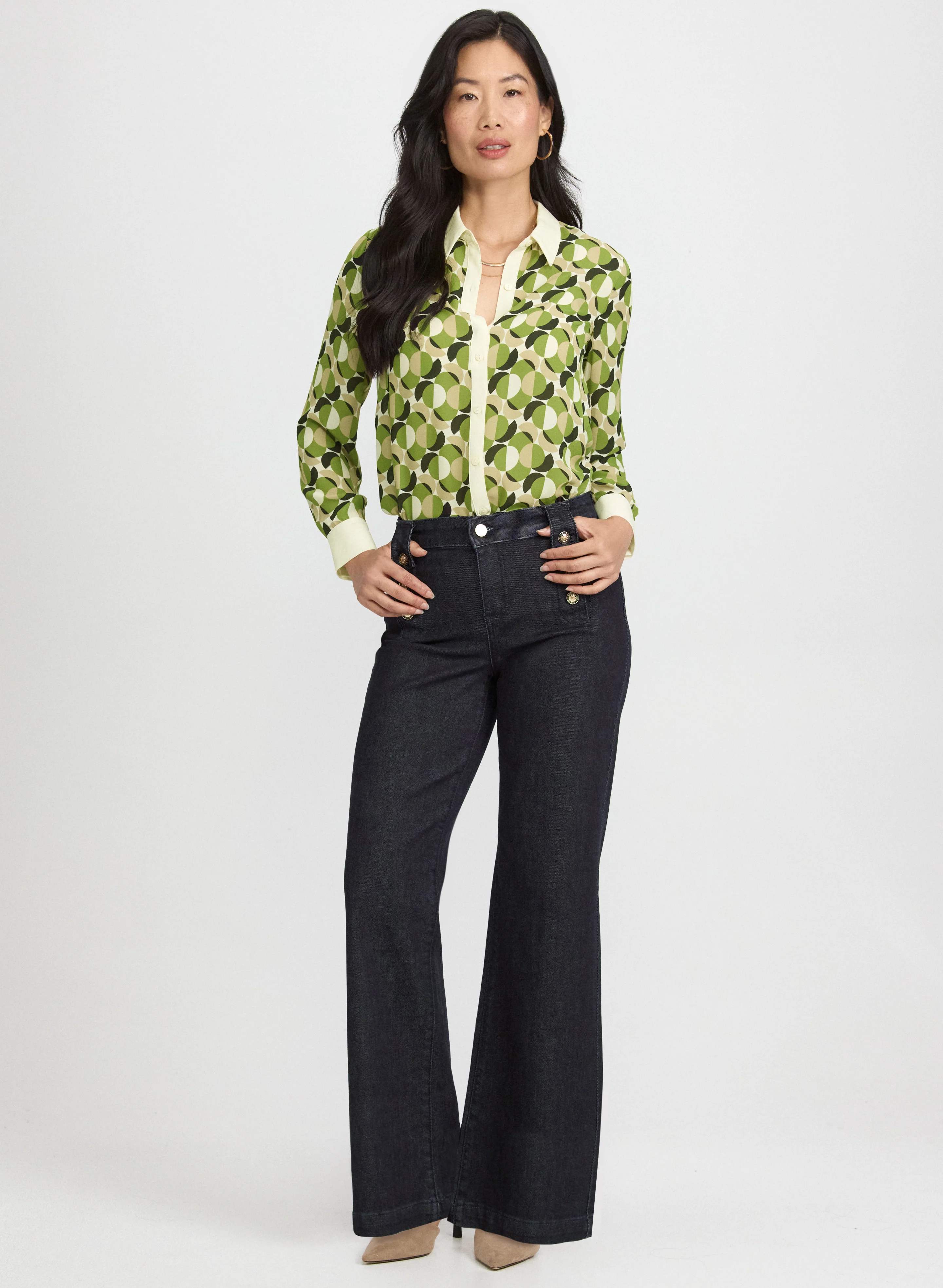 Wide-Leg Denim Pants - Image 3
