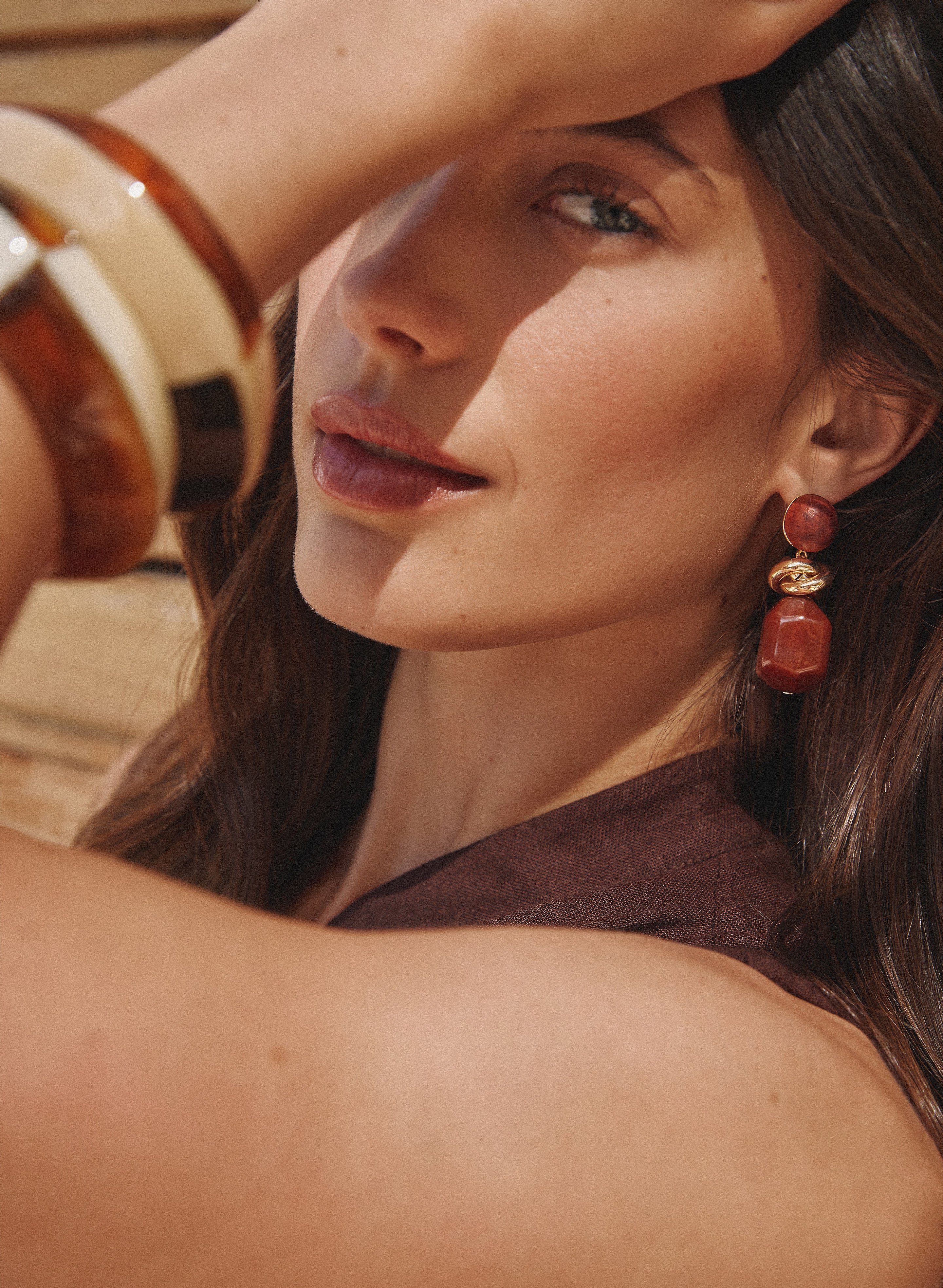 Wood Bead Earrings - Image 2