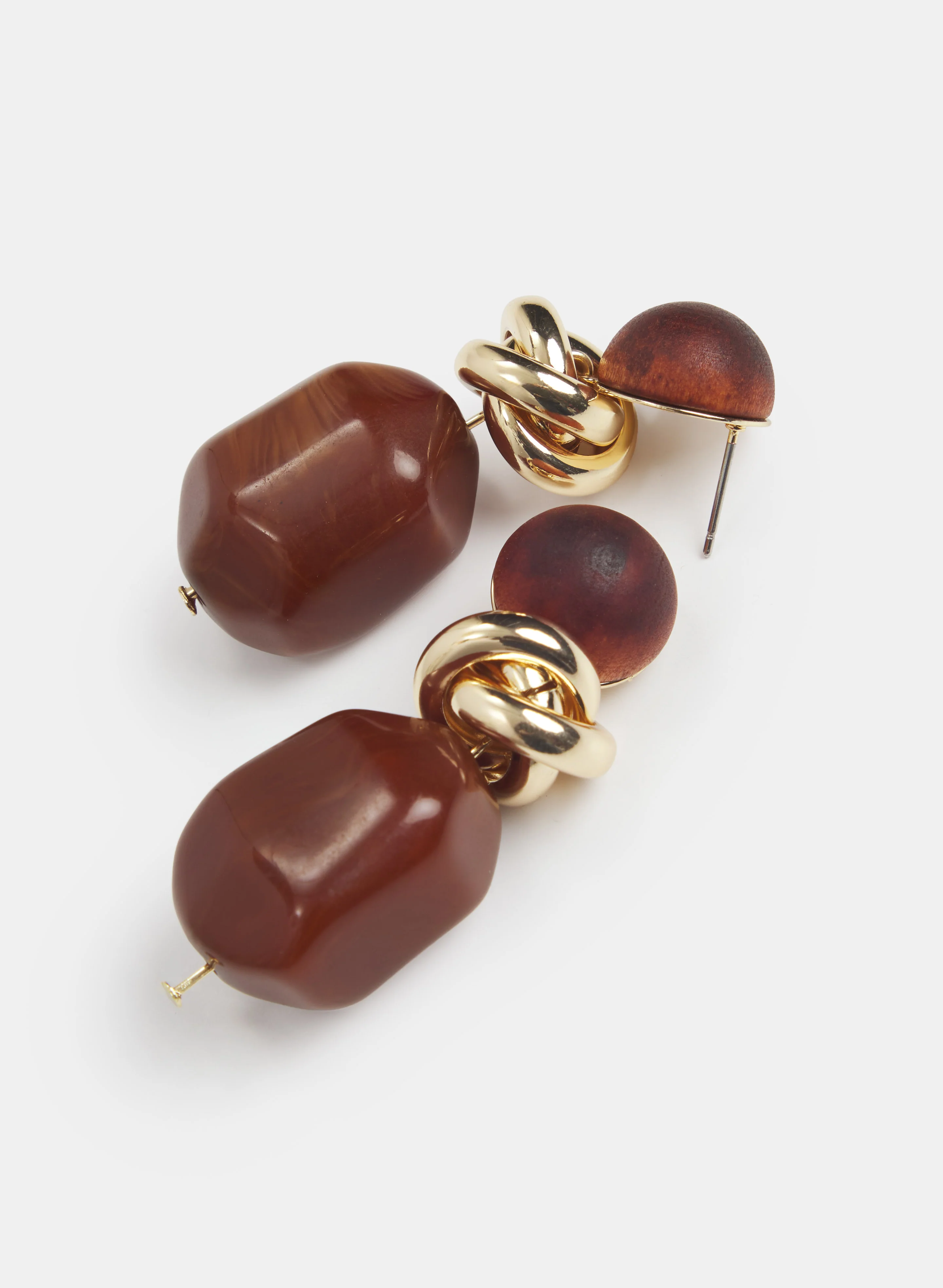 Wood Bead Earrings - Image 3