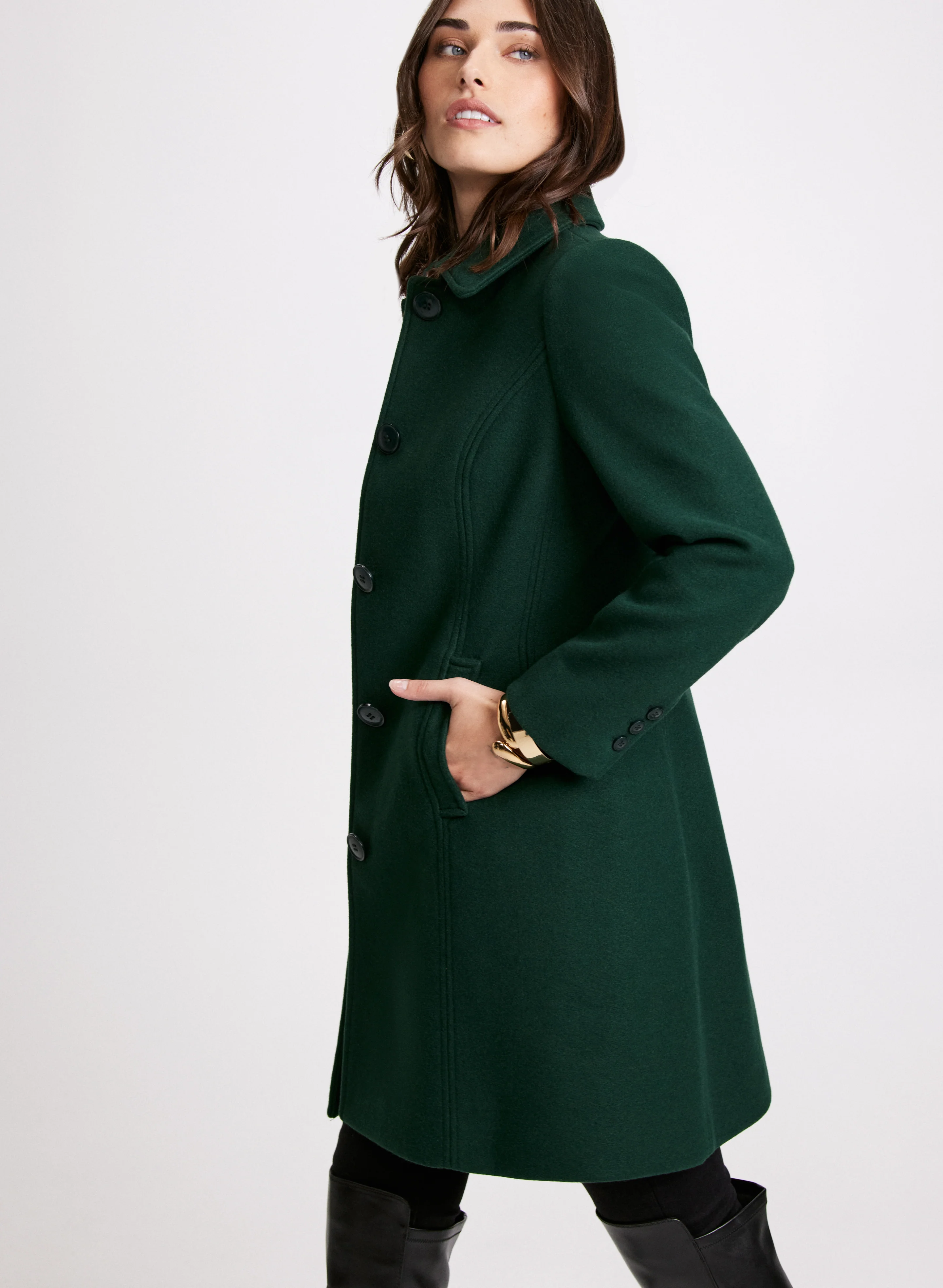 Stretch Wool-Blend Coat - Image 5