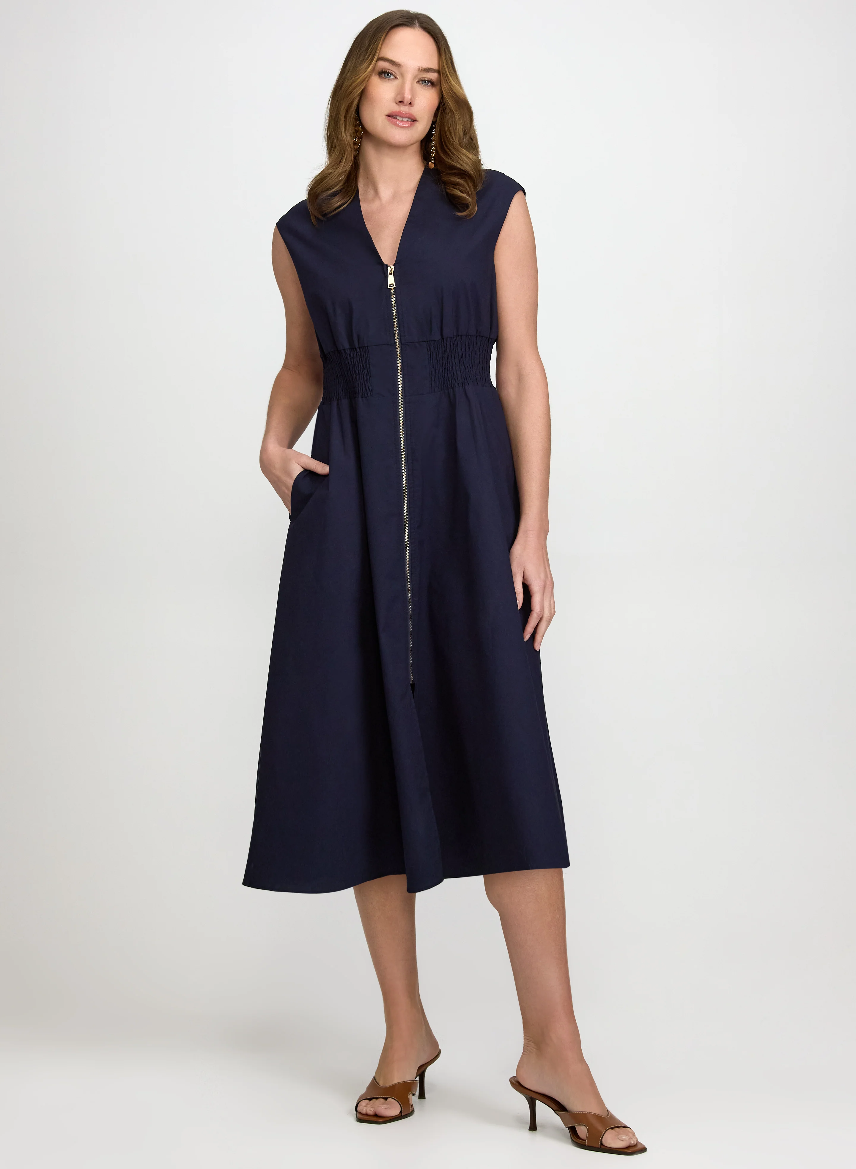 Zip Fit & Flare Dress