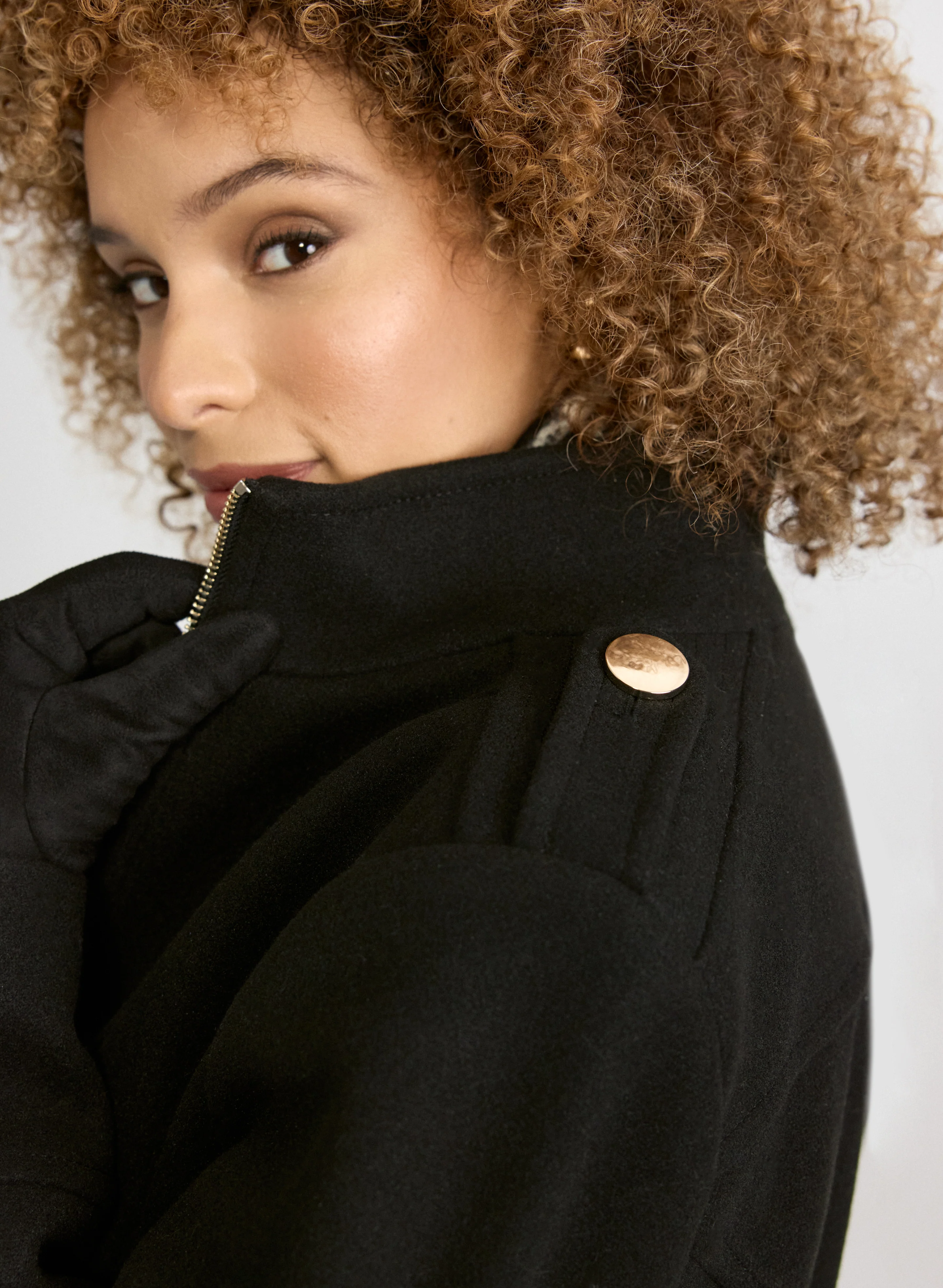 Zip Front Wool-Blend Coat - Image 5