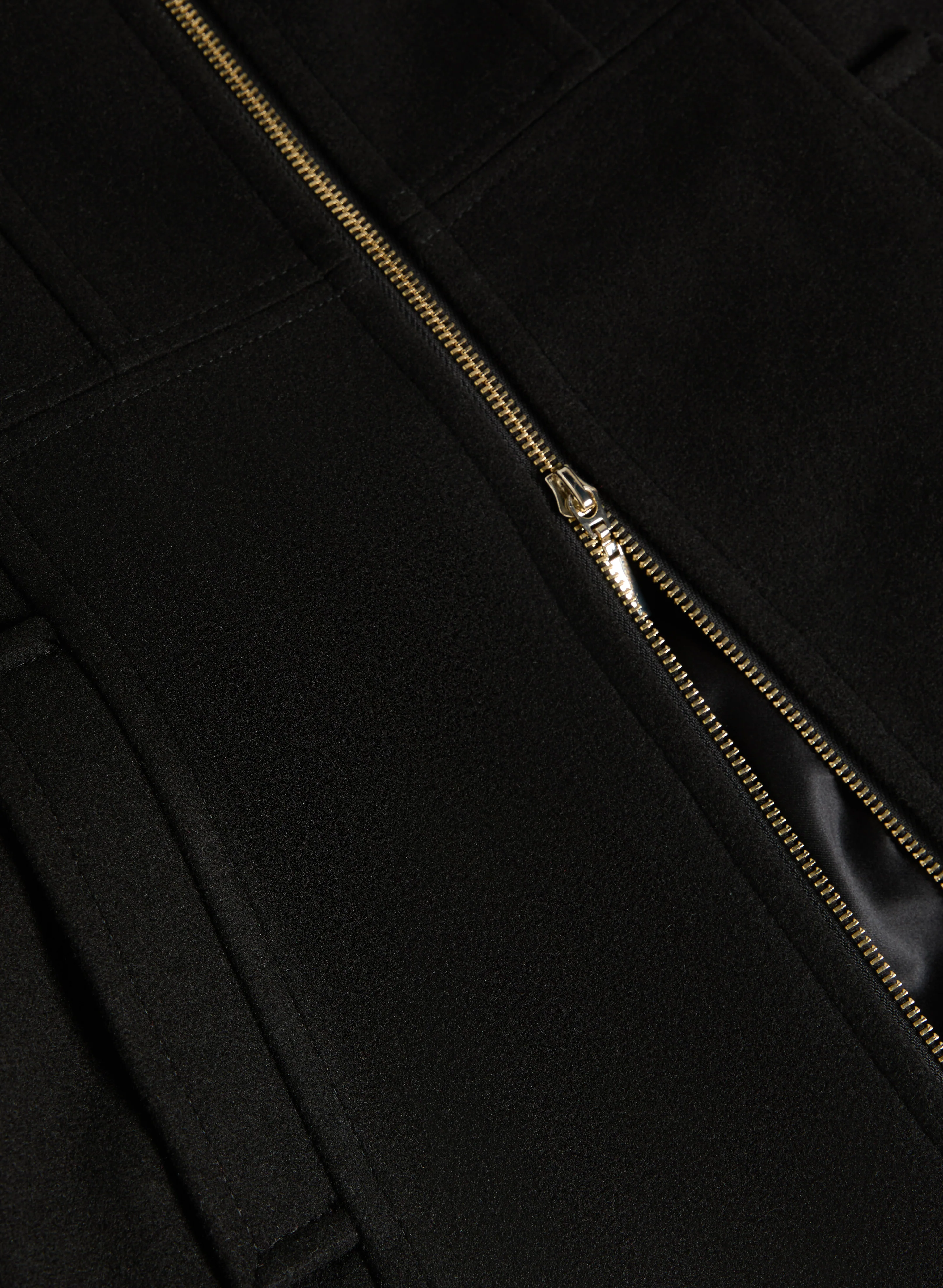 Zip Front Wool-Blend Coat - Image 7