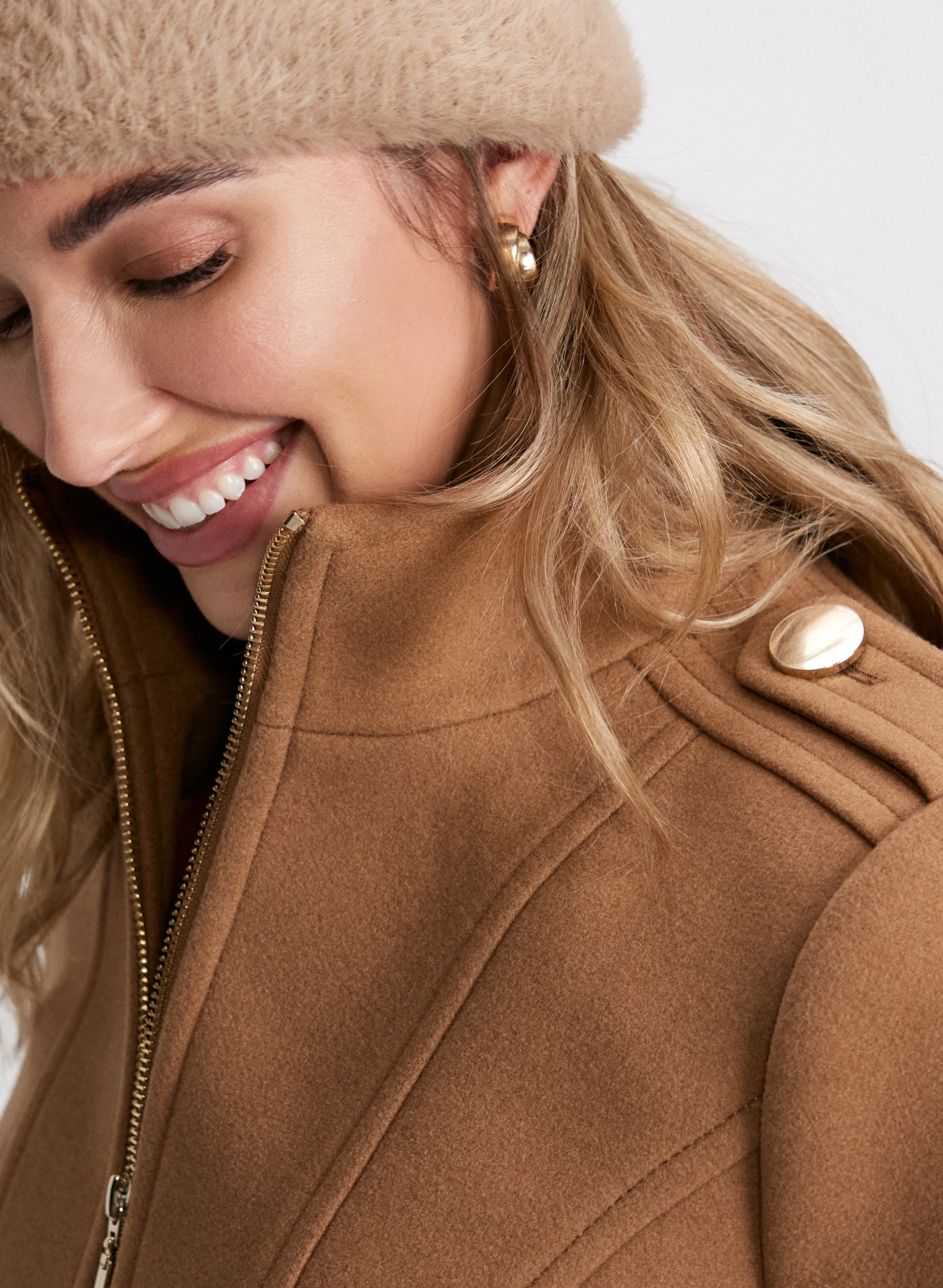 Zip Front Wool-Blend Coat - Image 7