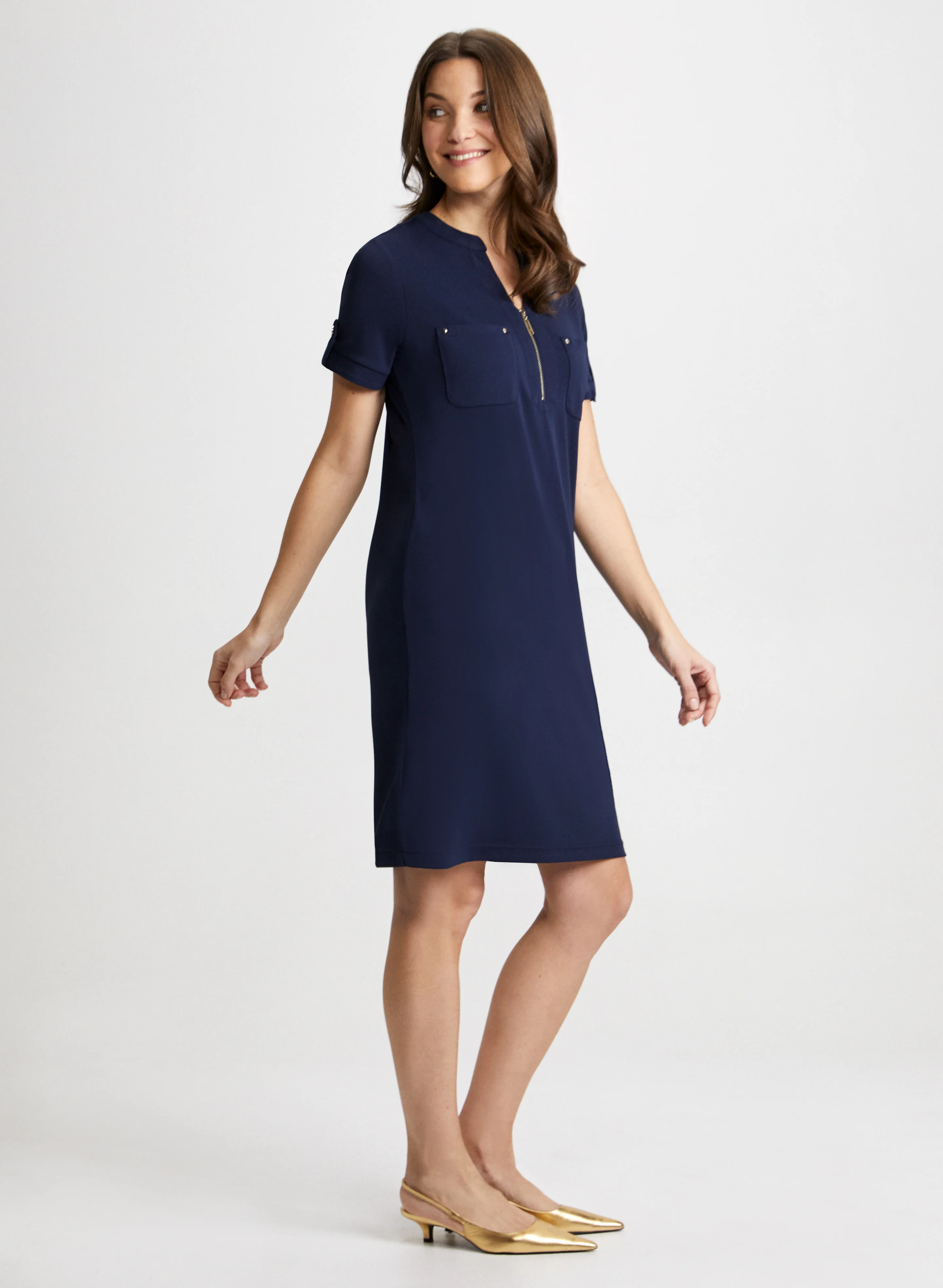 Zip Neck Dress - Image 2