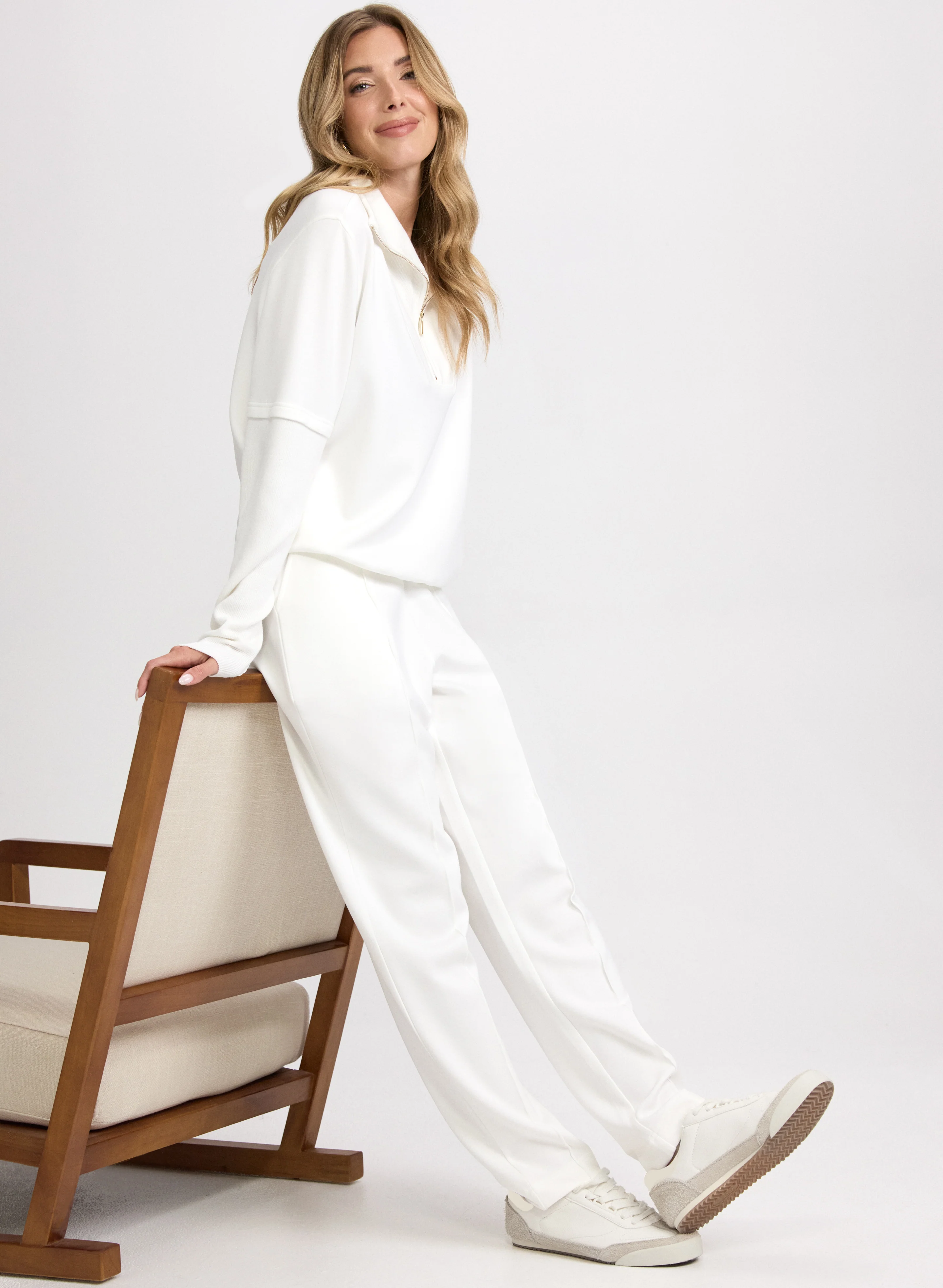Zip-Up Funnel Neck Top - Image 8