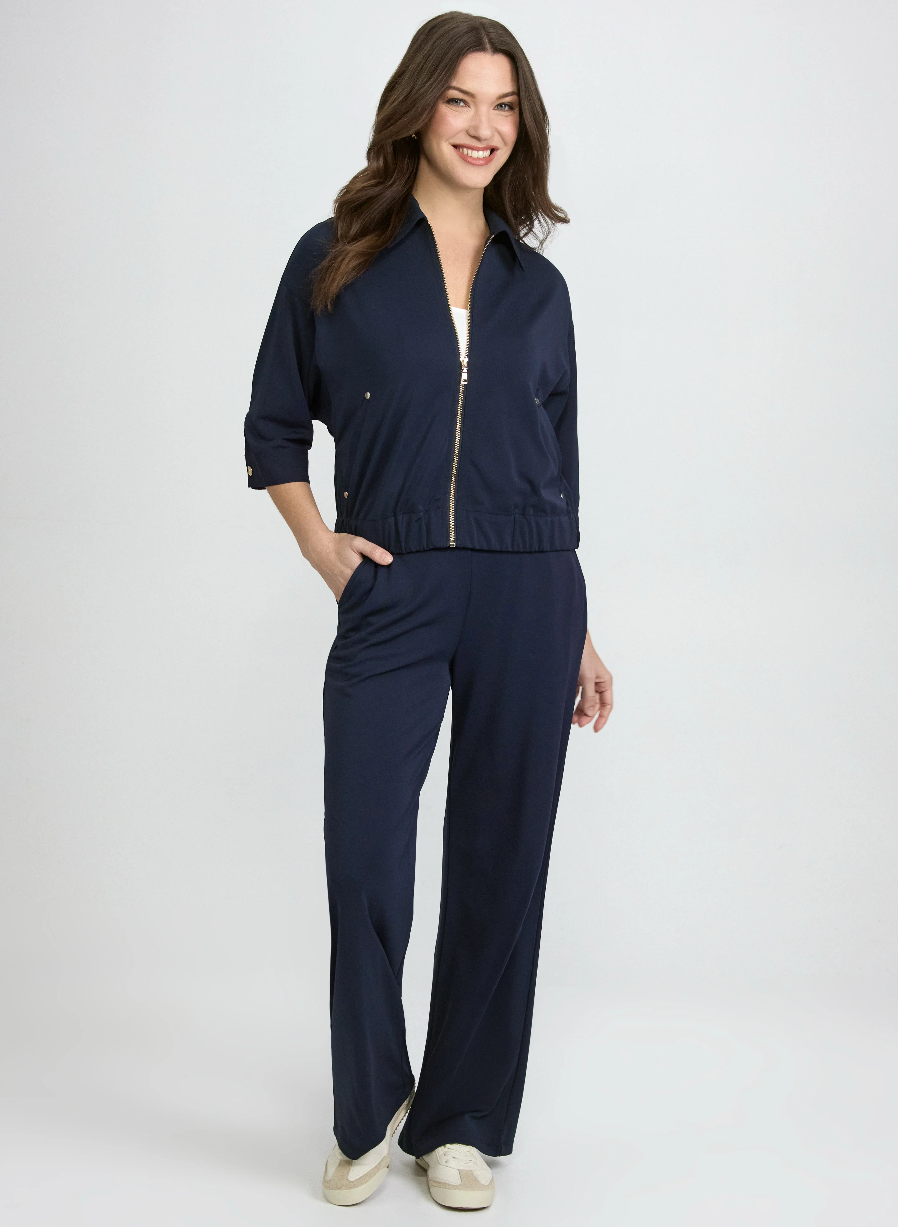 Zip-Up Jersey Top - Image 2